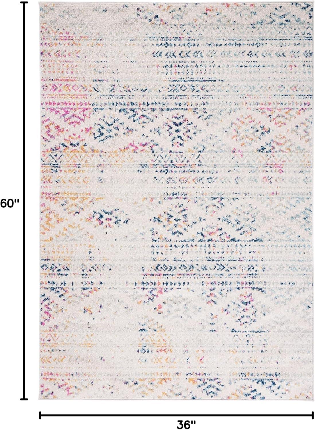 image:imageSAFAVIEH Area Rug 8x10 Tulum Collection Large Ivory amp Navy Moroccan Boho Tribal Design NonShedding amp Easy to Clean Ideal for Living Room Bedroom Dining Space TUL272DIvoryBlue