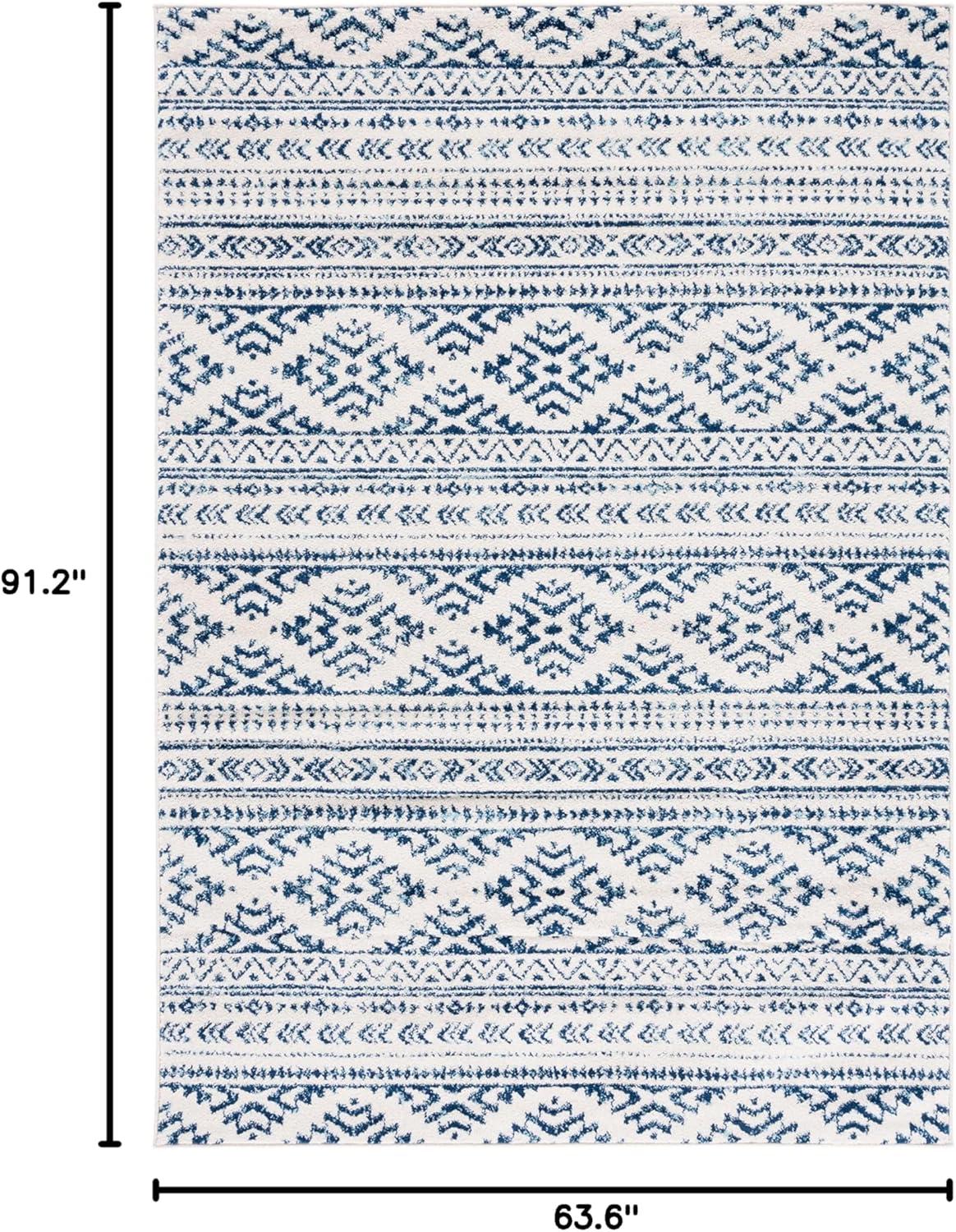 image:imageSAFAVIEH Area Rug 8x10 Tulum Collection Large Ivory amp Navy Moroccan Boho Tribal Design NonShedding amp Easy to Clean Ideal for Living Room Bedroom Dining Space TUL272DIvoryNavy
