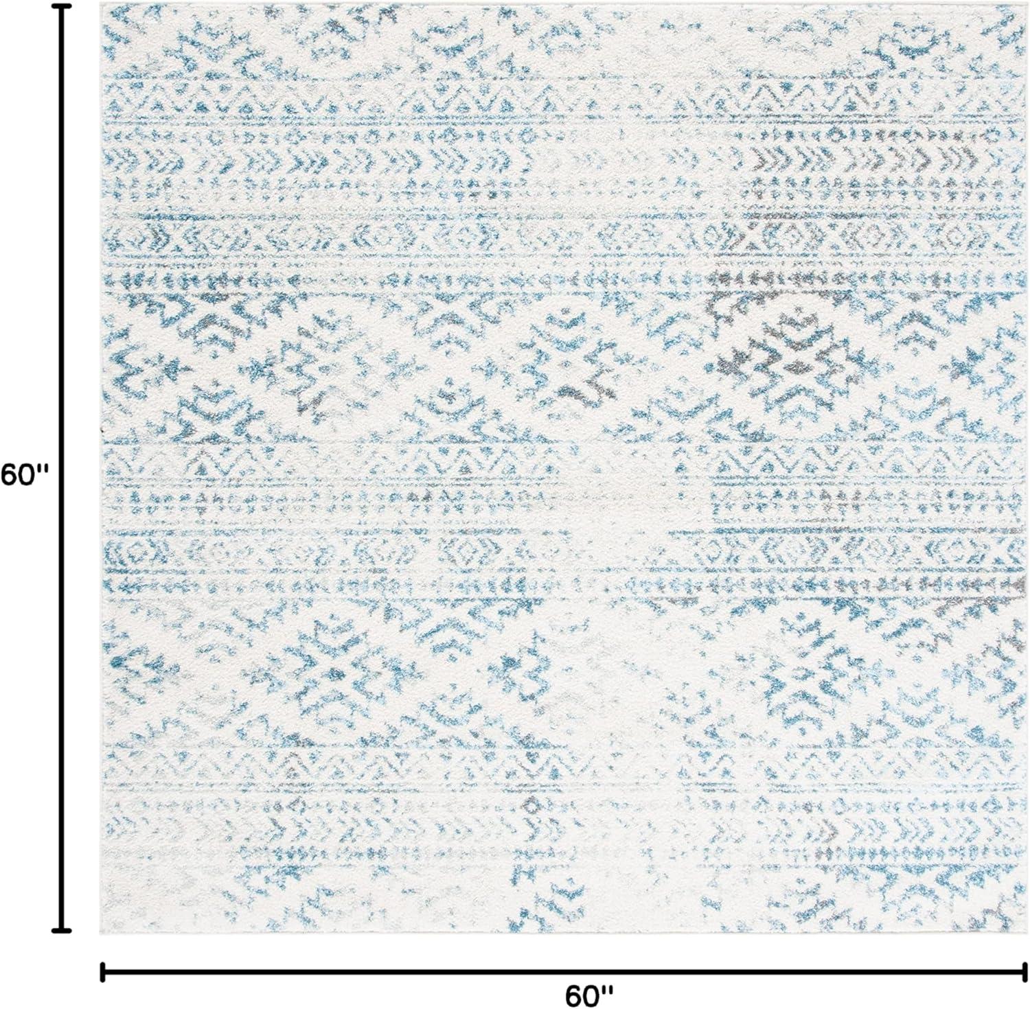 image:imageSAFAVIEH Area Rug 8x10 Tulum Collection Large Ivory amp Navy Moroccan Boho Tribal Design NonShedding amp Easy to Clean Ideal for Living Room Bedroom Dining Space TUL272DIvoryTurquoise