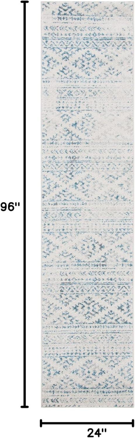 image:imageSAFAVIEH Area Rug 8x10 Tulum Collection Large Ivory amp Navy Moroccan Boho Tribal Design NonShedding amp Easy to Clean Ideal for Living Room Bedroom Dining Space TUL272DIvoryTurquoise