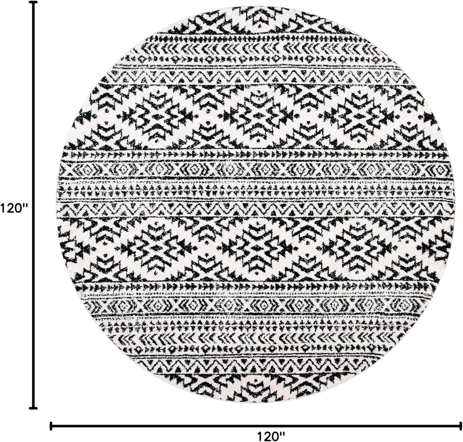 image:imageSAFAVIEH Area Rug 8x10 Tulum Collection Large Ivory amp Navy Moroccan Boho Tribal Design NonShedding amp Easy to Clean Ideal for Living Room Bedroom Dining Space TUL272DIvoryBlack
