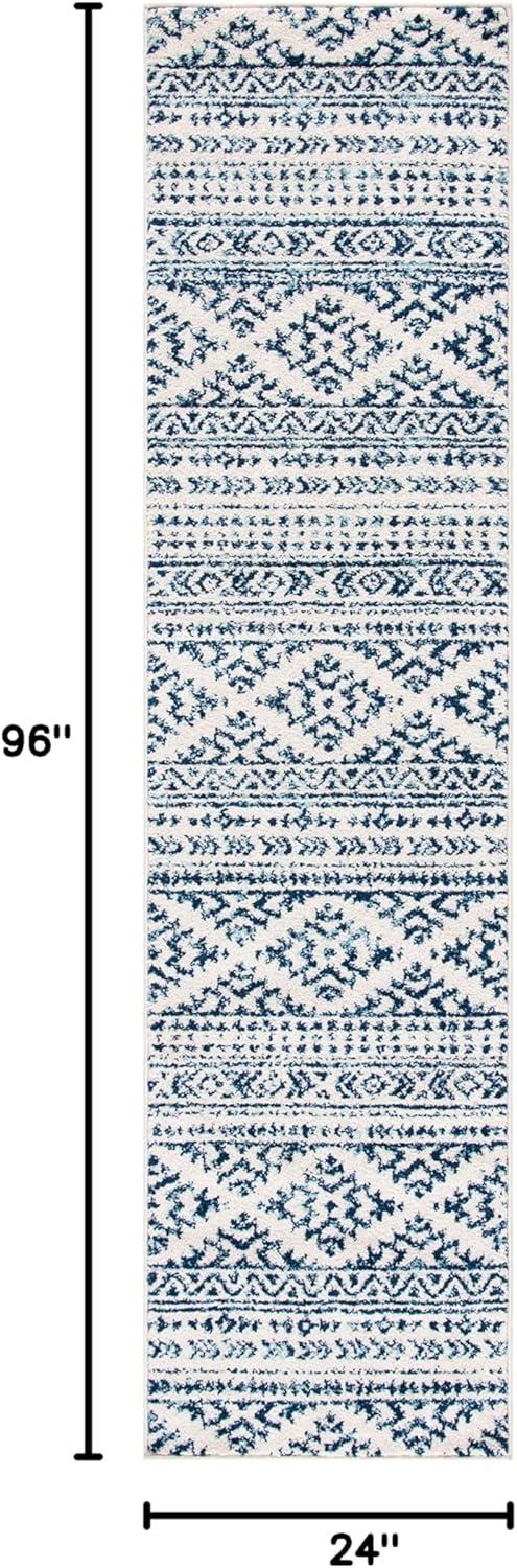 image:imageSAFAVIEH Area Rug 8x10 Tulum Collection Large Ivory amp Navy Moroccan Boho Tribal Design NonShedding amp Easy to Clean Ideal for Living Room Bedroom Dining Space TUL272DIvoryNavy