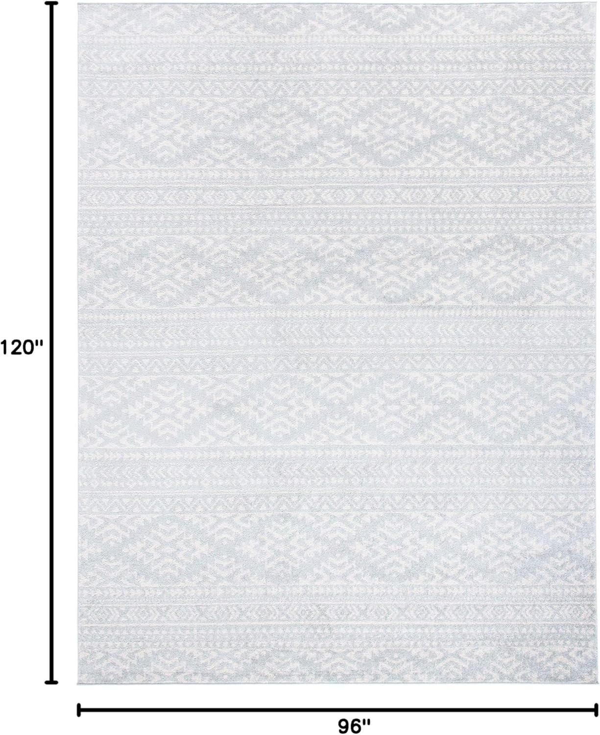 image:imageSAFAVIEH Area Rug 8x10 Tulum Collection Large Ivory amp Navy Moroccan Boho Tribal Design NonShedding amp Easy to Clean Ideal for Living Room Bedroom Dining Space TUL272DLight GreyIvory