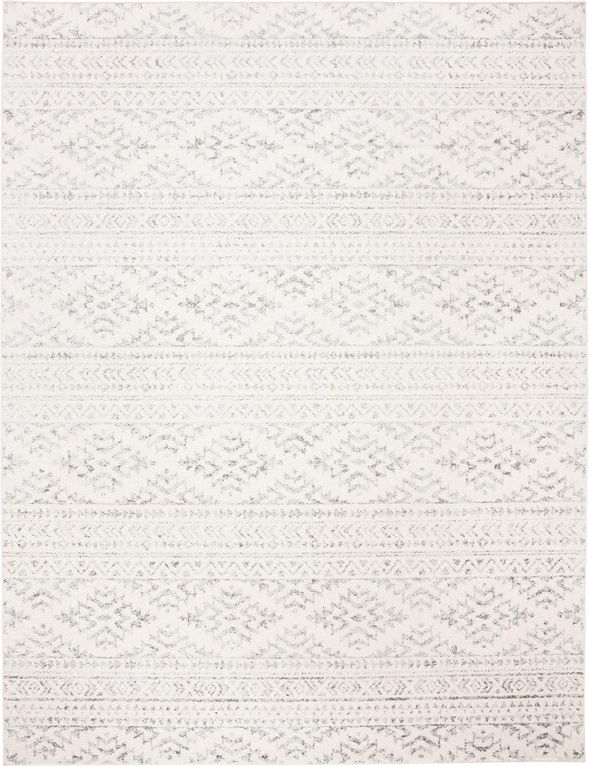 image:imageSAFAVIEH Area Rug 8x10 Tulum Collection Large Ivory amp Navy Moroccan Boho Tribal Design NonShedding amp Easy to Clean Ideal for Living Room Bedroom Dining Space TUL272DIvoryGrey