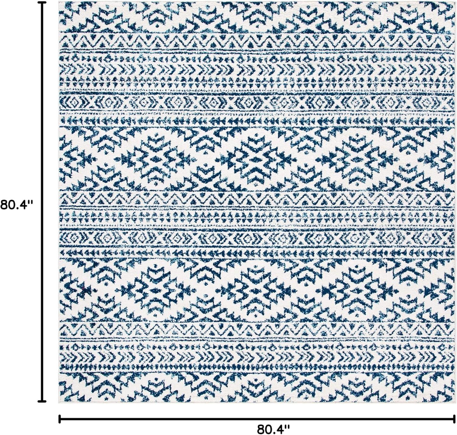 image:imageSAFAVIEH Area Rug 8x10 Tulum Collection Large Ivory amp Navy Moroccan Boho Tribal Design NonShedding amp Easy to Clean Ideal for Living Room Bedroom Dining Space TUL272DIvoryNavy