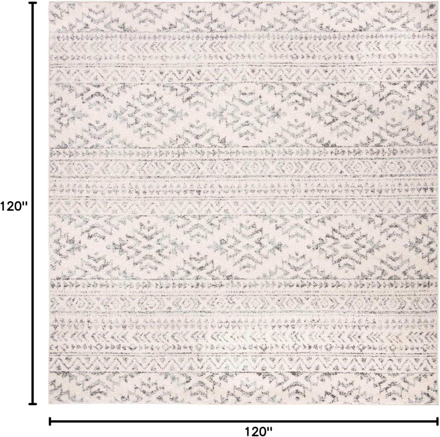 image:imageSAFAVIEH Area Rug 8x10 Tulum Collection Large Ivory amp Navy Moroccan Boho Tribal Design NonShedding amp Easy to Clean Ideal for Living Room Bedroom Dining Space TUL272DIvoryGrey