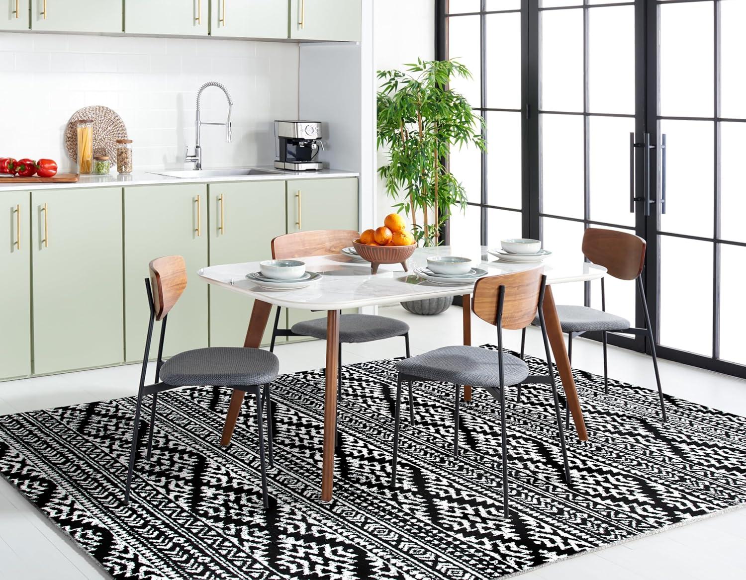 image:imageSAFAVIEH Area Rug 8x10 Tulum Collection Large Ivory amp Navy Moroccan Boho Tribal Design NonShedding amp Easy to Clean Ideal for Living Room Bedroom Dining Space TUL272DBlackIvory