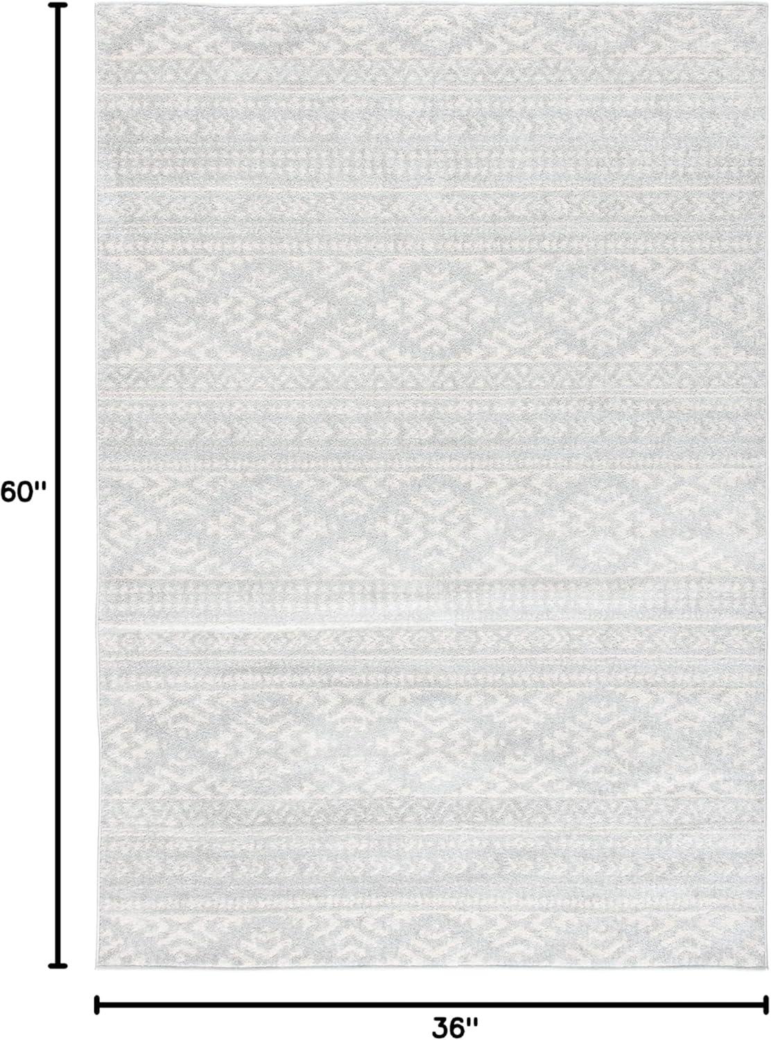 image:imageSAFAVIEH Area Rug 8x10 Tulum Collection Large Ivory amp Navy Moroccan Boho Tribal Design NonShedding amp Easy to Clean Ideal for Living Room Bedroom Dining Space TUL272DLight GreyIvory