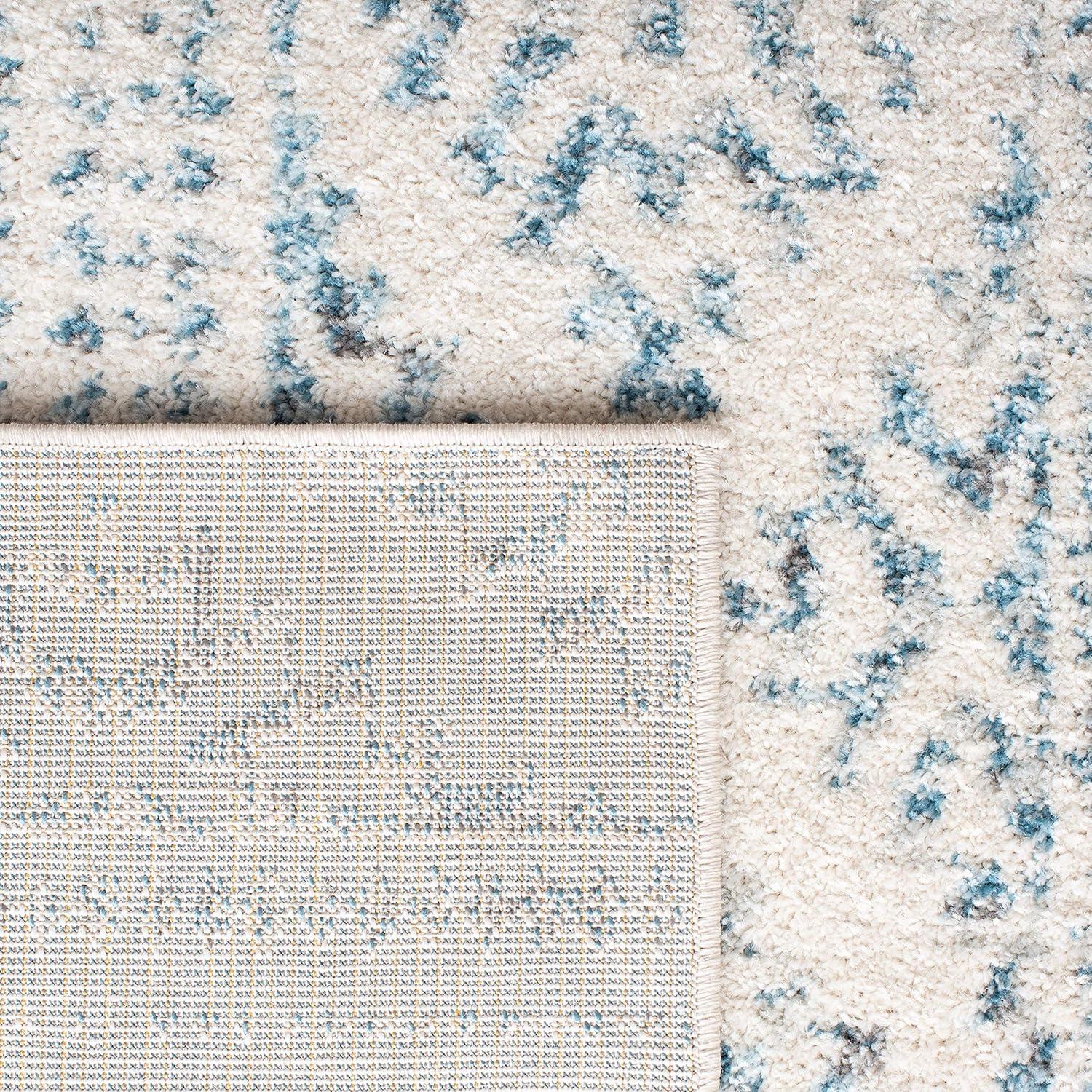 image:imageSAFAVIEH Area Rug 8x10 Tulum Collection Large Ivory amp Navy Moroccan Boho Tribal Design NonShedding amp Easy to Clean Ideal for Living Room Bedroom Dining Space TUL272DIvoryTurquoise