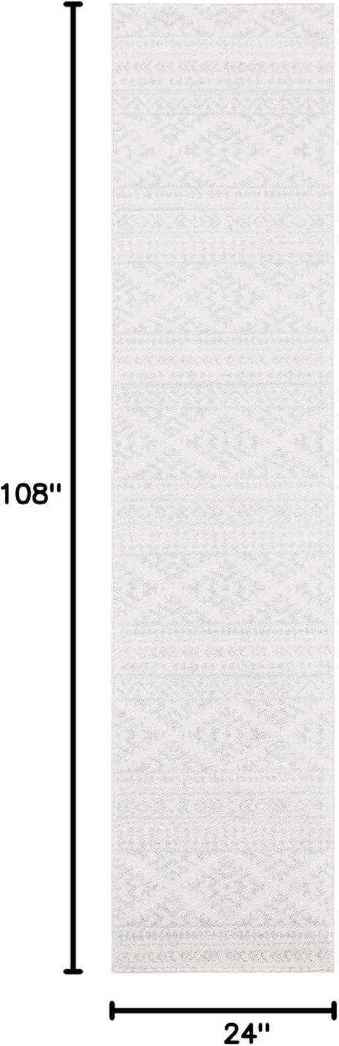 image:imageSAFAVIEH Area Rug 8x10 Tulum Collection Large Ivory amp Navy Moroccan Boho Tribal Design NonShedding amp Easy to Clean Ideal for Living Room Bedroom Dining Space TUL272DIvoryLight Grey