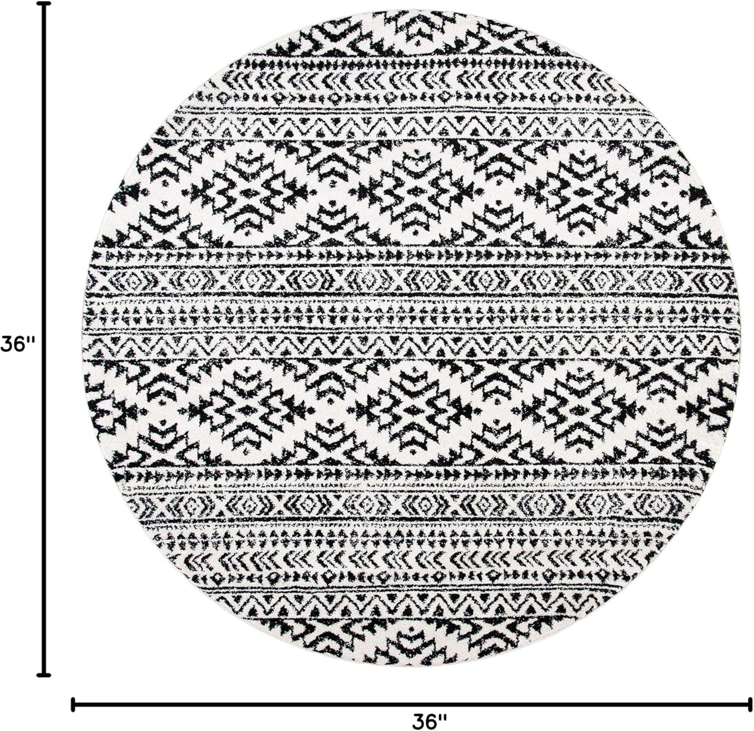 image:imageSAFAVIEH Area Rug 8x10 Tulum Collection Large Ivory amp Navy Moroccan Boho Tribal Design NonShedding amp Easy to Clean Ideal for Living Room Bedroom Dining Space TUL272DIvoryBlack
