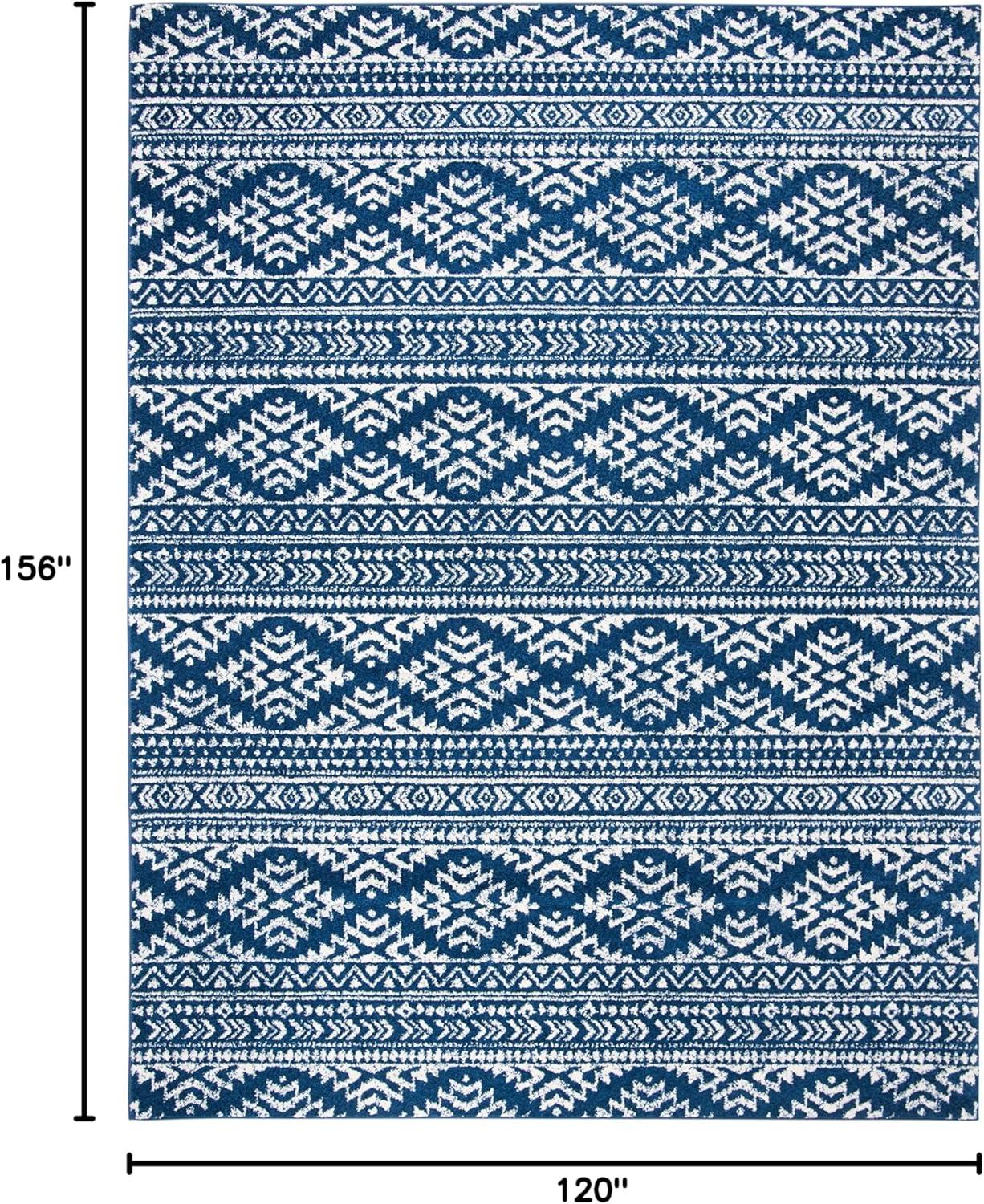 image:imageSAFAVIEH Area Rug 8x10 Tulum Collection Large Ivory amp Navy Moroccan Boho Tribal Design NonShedding amp Easy to Clean Ideal for Living Room Bedroom Dining Space TUL272DNavyIvory