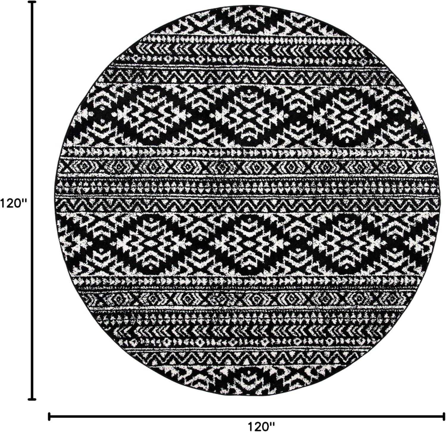 image:imageSAFAVIEH Area Rug 8x10 Tulum Collection Large Ivory amp Navy Moroccan Boho Tribal Design NonShedding amp Easy to Clean Ideal for Living Room Bedroom Dining Space TUL272DBlackIvory