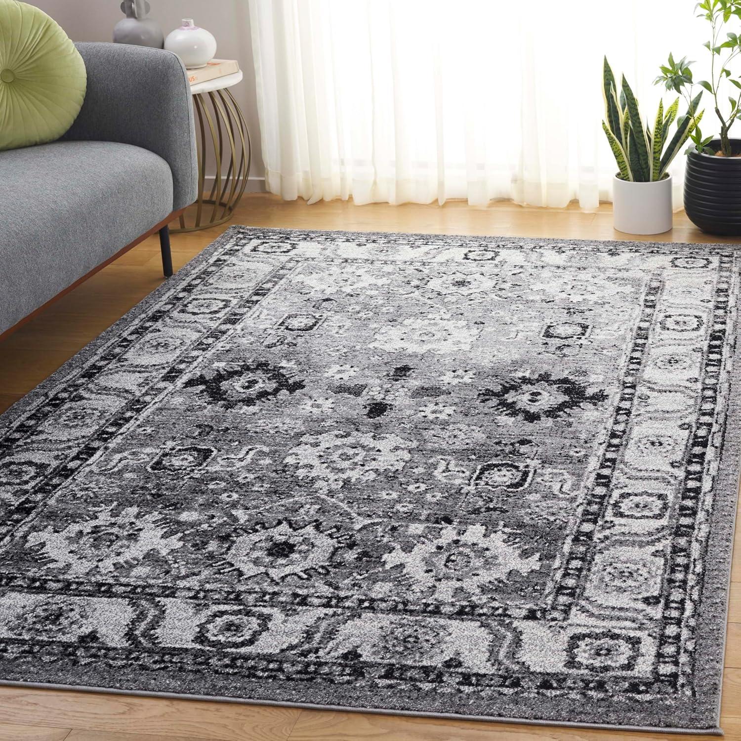 image:imageSAFAVIEH Area Rug 8x10 Vintage Hamadan Collection Large Orange amp Blue Traditional Persian Design NonShedding amp Easy to Clean Ideal for Living Room Bedroom Dining Space VTH214CGreyBlack