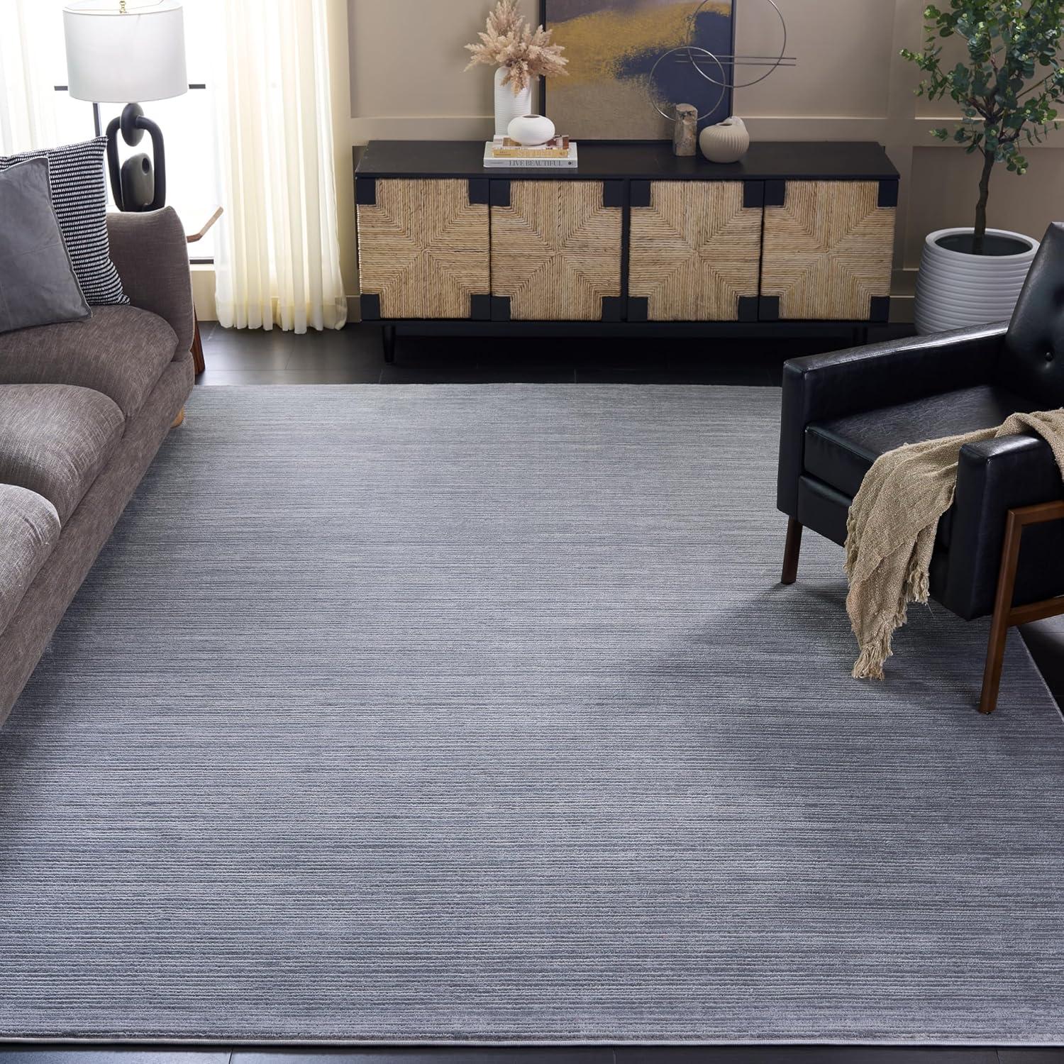 image:imageSAFAVIEH Area Rug 8x10 Vision Collection Large Ivory Modern Ombre Design NonShedding amp Easy to Clean Ideal for Living Room Bedroom Dining Space VSN606JSilver