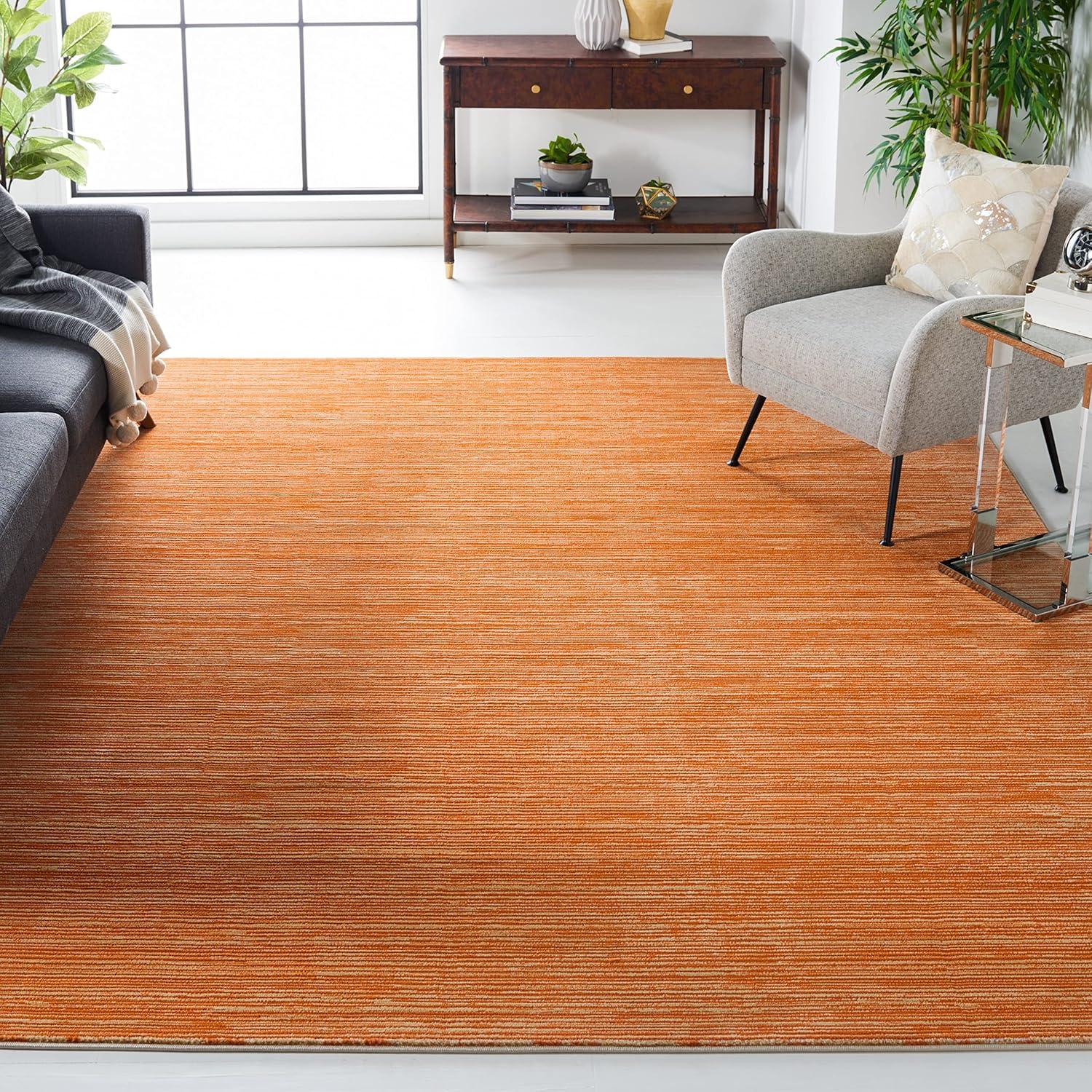 image:imageSAFAVIEH Area Rug 8x10 Vision Collection Large Ivory Modern Ombre Design NonShedding amp Easy to Clean Ideal for Living Room Bedroom Dining Space VSN606JOrange