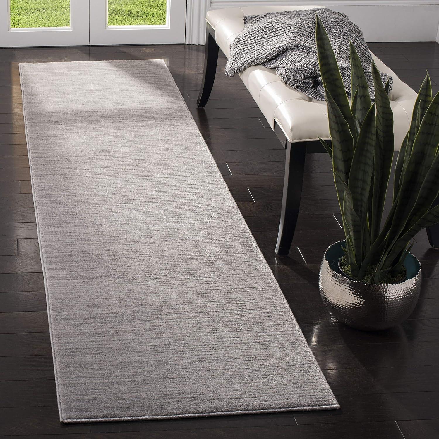 image:imageSAFAVIEH Area Rug 8x10 Vision Collection Large Ivory Modern Ombre Design NonShedding amp Easy to Clean Ideal for Living Room Bedroom Dining Space VSN606JSilver