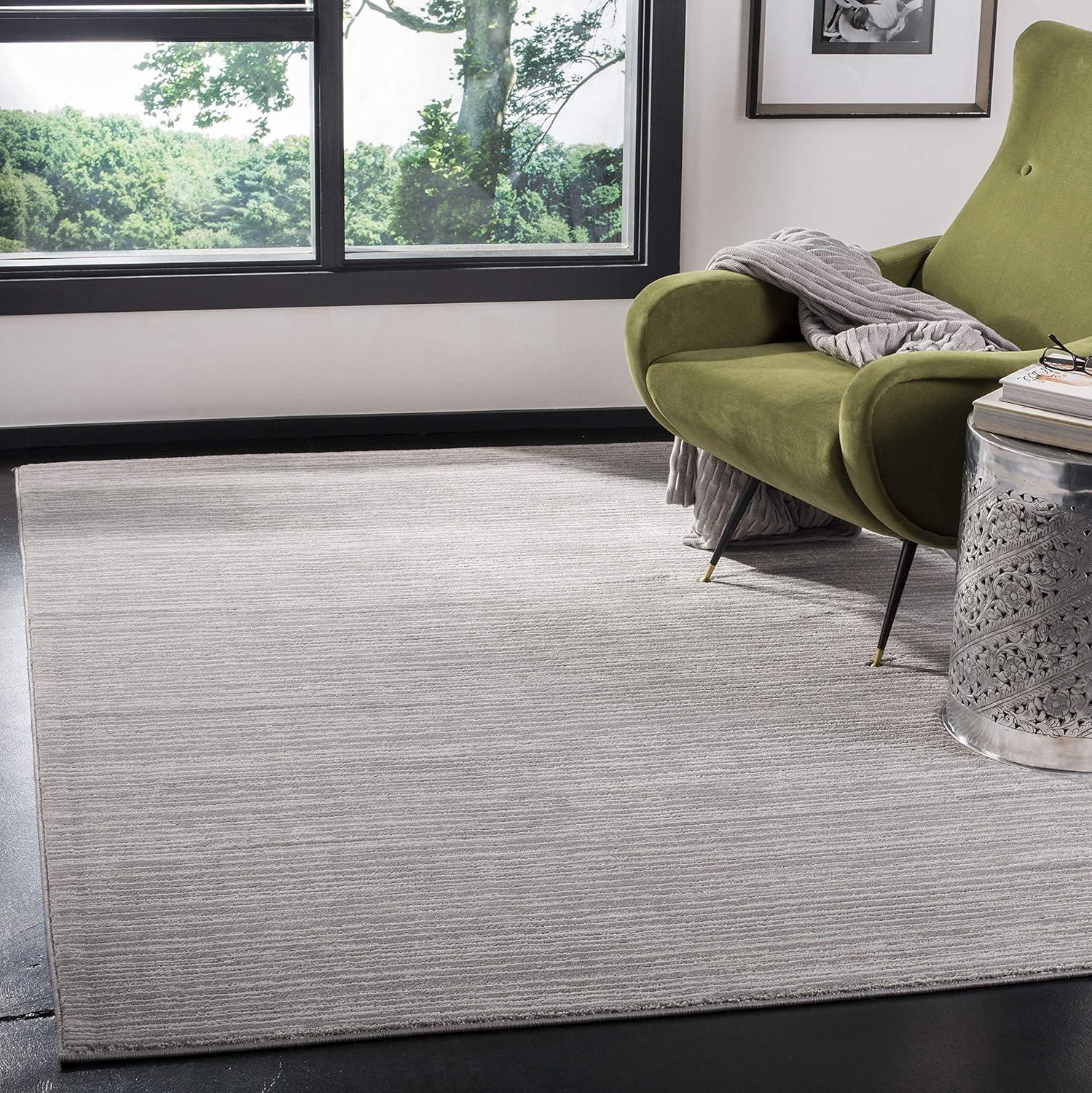image:imageSAFAVIEH Area Rug 8x10 Vision Collection Large Ivory Modern Ombre Design NonShedding amp Easy to Clean Ideal for Living Room Bedroom Dining Space VSN606JSilver