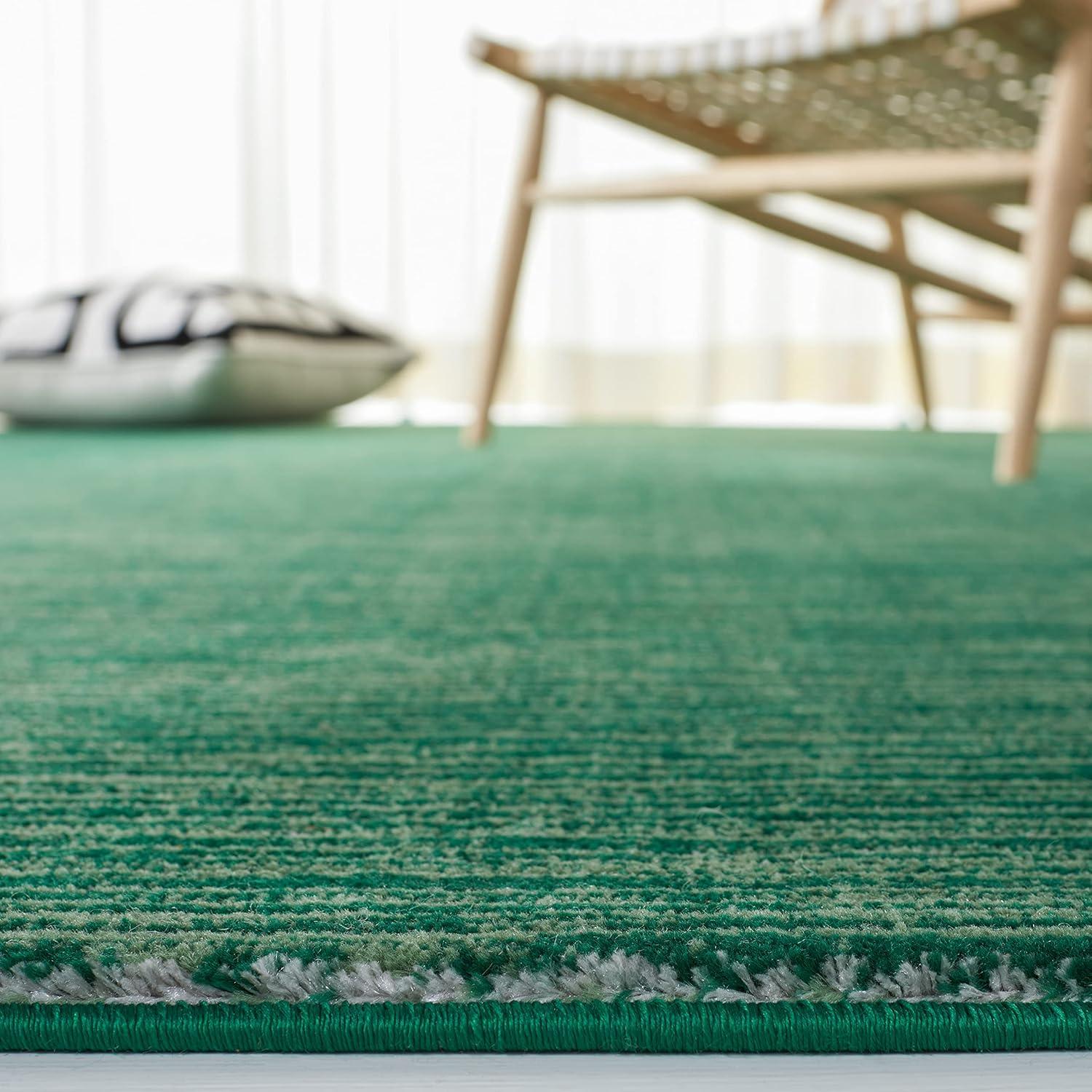 image:imageSAFAVIEH Area Rug 8x10 Vision Collection Large Ivory Modern Ombre Design NonShedding amp Easy to Clean Ideal for Living Room Bedroom Dining Space VSN606JDark Green