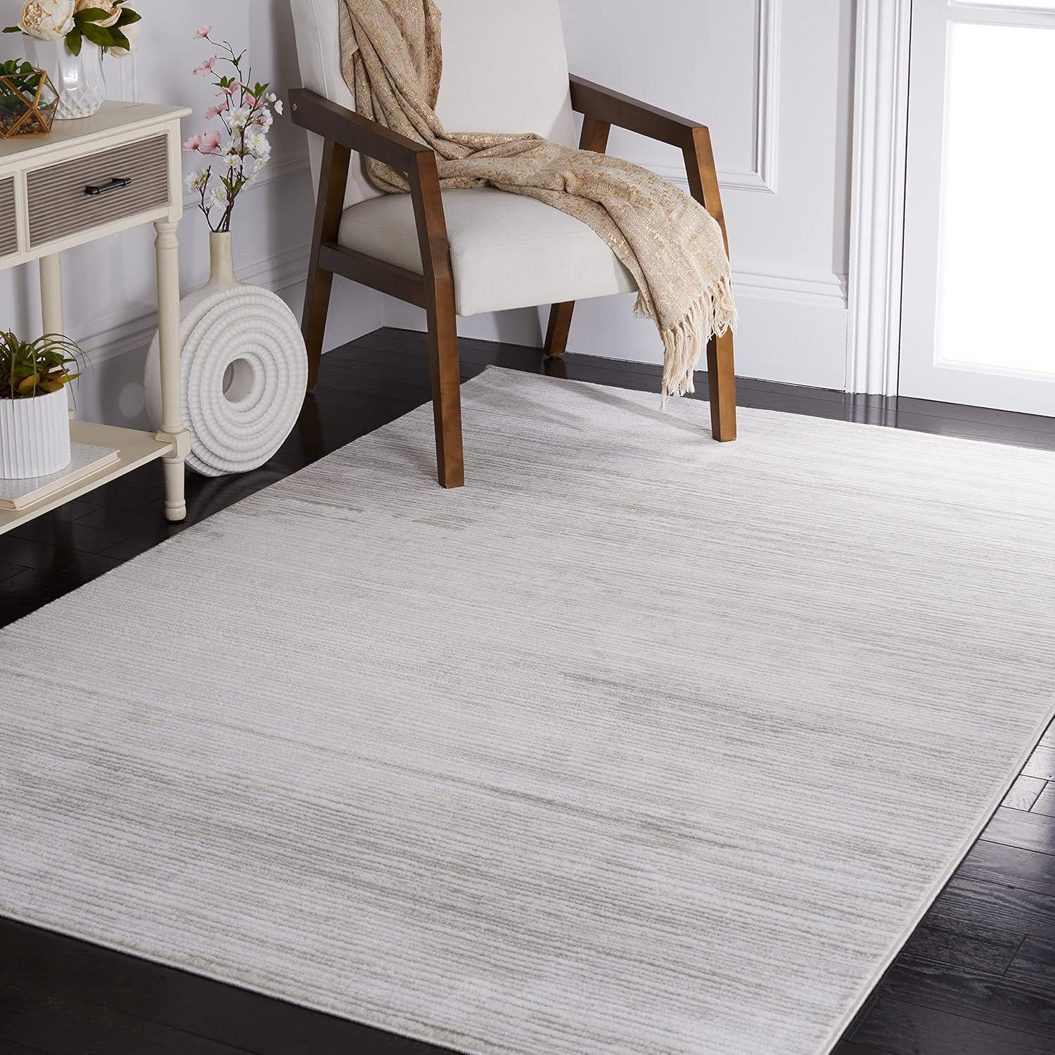 image:imageSAFAVIEH Area Rug 8x10 Vision Collection Large Ivory Modern Ombre Design NonShedding amp Easy to Clean Ideal for Living Room Bedroom Dining Space VSN606JIvory Grey