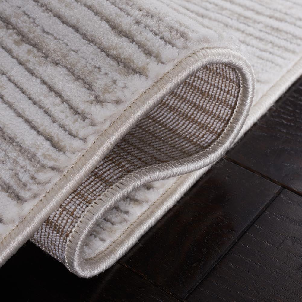 image:imageSAFAVIEH Area Rug 8x10 Vision Collection Large Ivory Modern Ombre Design NonShedding amp Easy to Clean Ideal for Living Room Bedroom Dining Space VSN606JIvory Grey