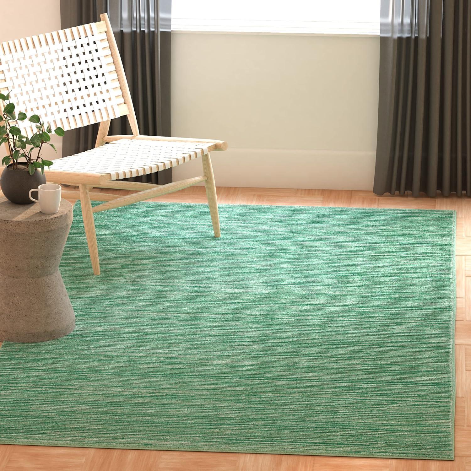image:imageSAFAVIEH Area Rug 8x10 Vision Collection Large Ivory Modern Ombre Design NonShedding amp Easy to Clean Ideal for Living Room Bedroom Dining Space VSN606JLight Green