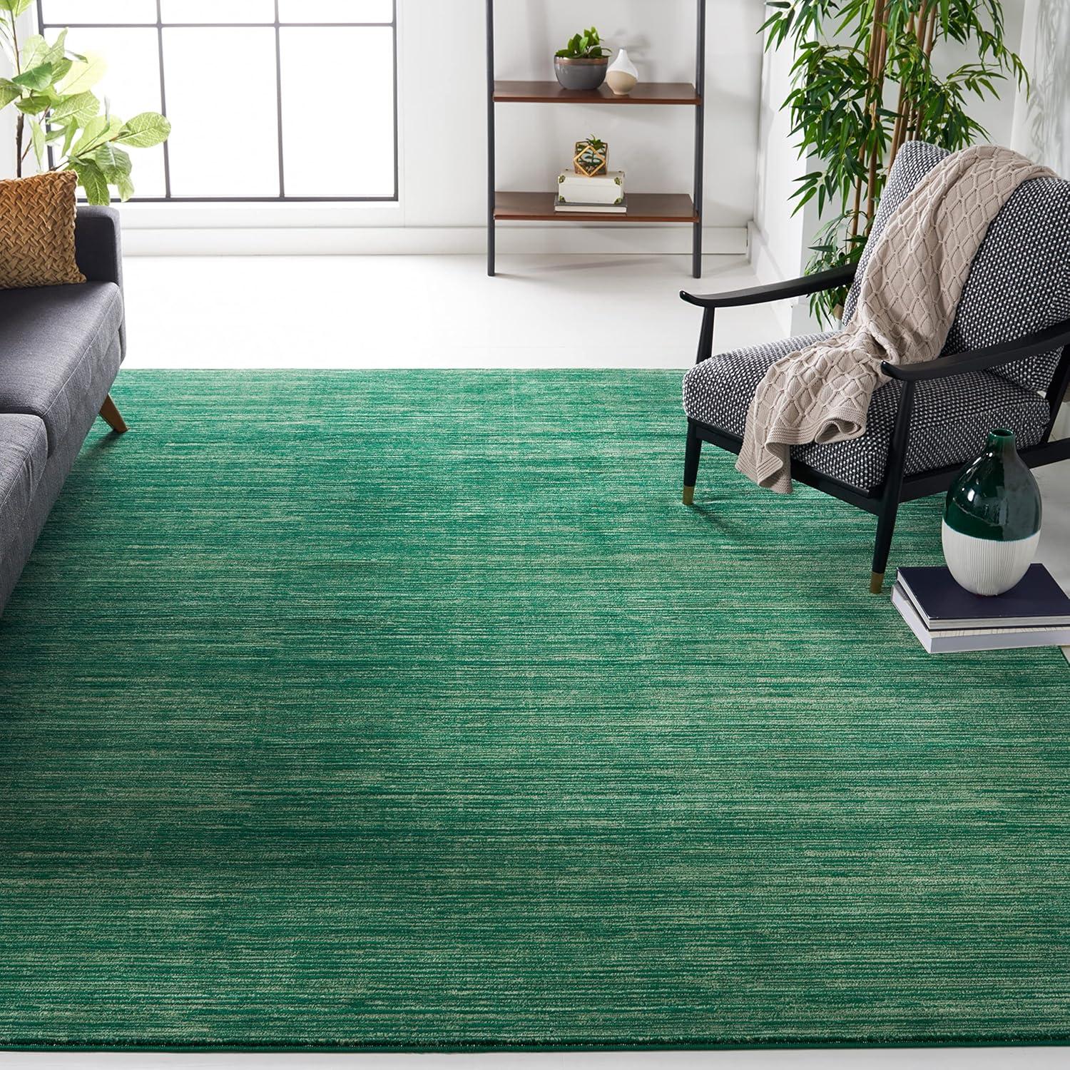 image:imageSAFAVIEH Area Rug 8x10 Vision Collection Large Ivory Modern Ombre Design NonShedding amp Easy to Clean Ideal for Living Room Bedroom Dining Space VSN606JDark Green
