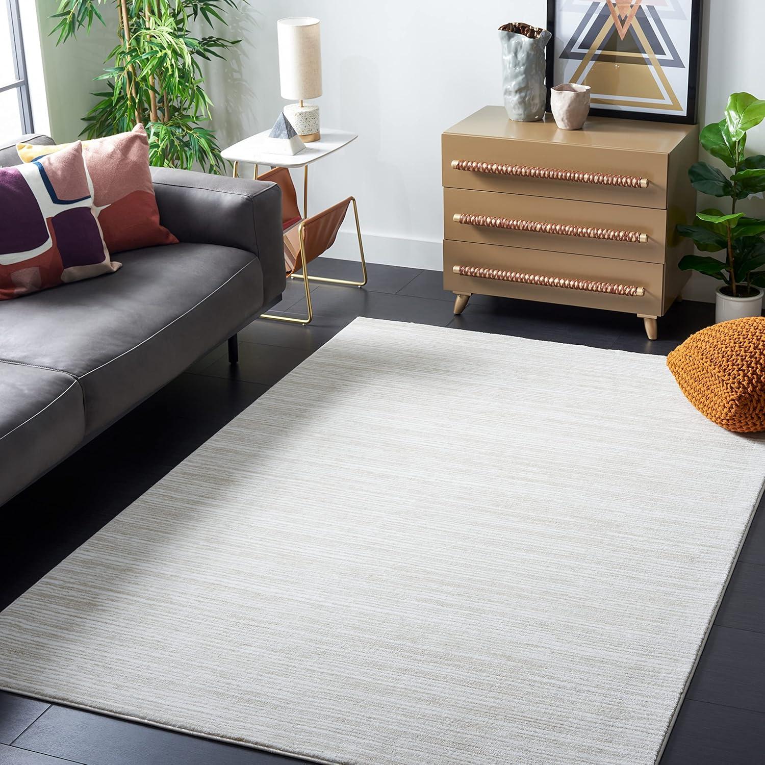 image:imageSAFAVIEH Area Rug 8x10 Vision Collection Large Ivory Modern Ombre Design NonShedding amp Easy to Clean Ideal for Living Room Bedroom Dining Space VSN606JIvory