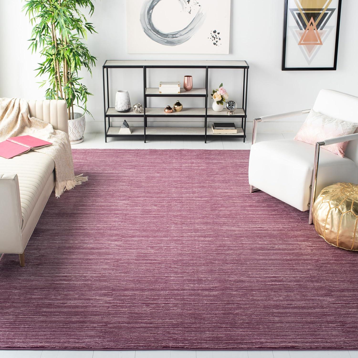 image:imageSAFAVIEH Area Rug 8x10 Vision Collection Large Ivory Modern Ombre Design NonShedding amp Easy to Clean Ideal for Living Room Bedroom Dining Space VSN606JGrape