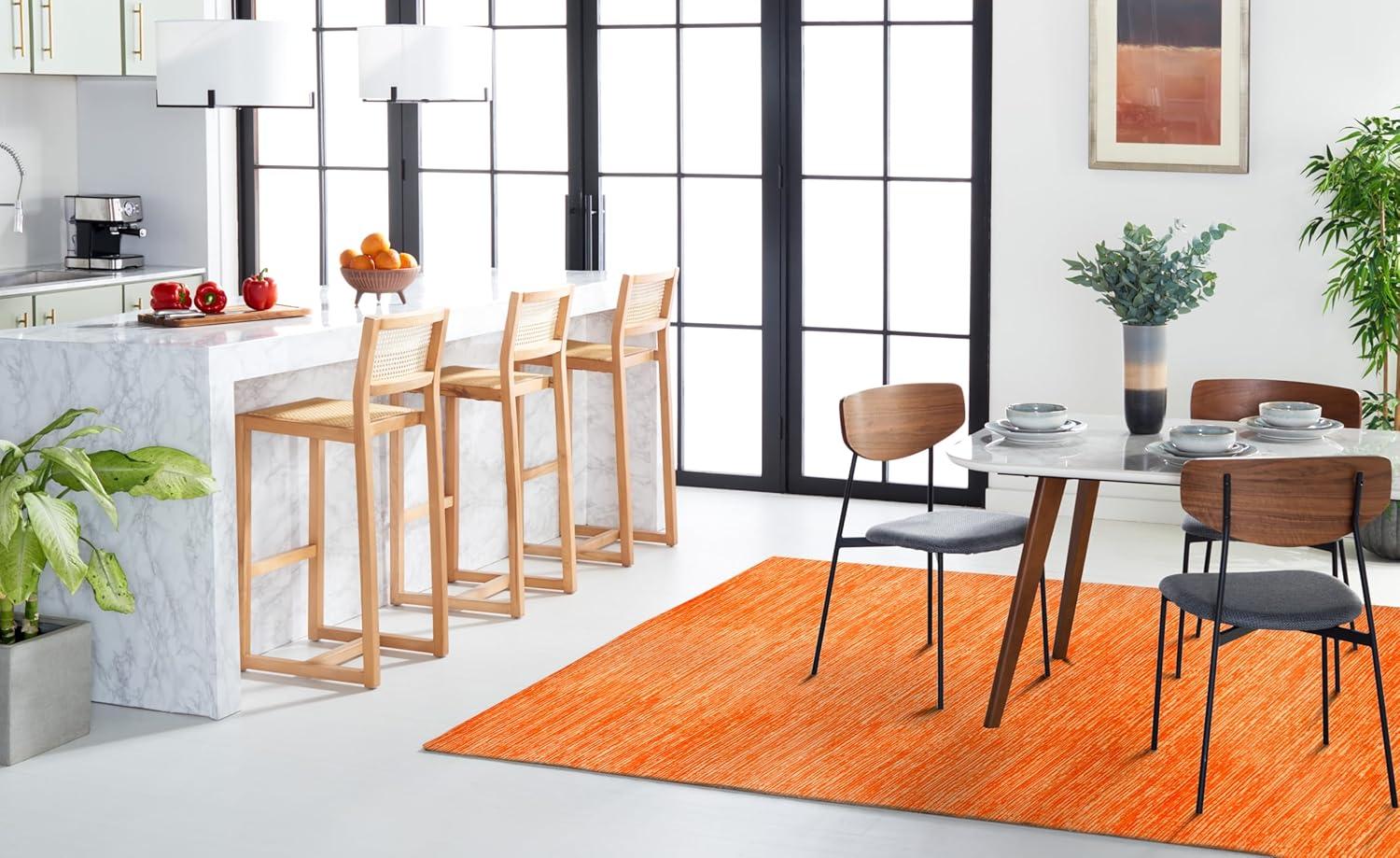 image:imageSAFAVIEH Area Rug 8x10 Vision Collection Large Ivory Modern Ombre Design NonShedding amp Easy to Clean Ideal for Living Room Bedroom Dining Space VSN606JOrange