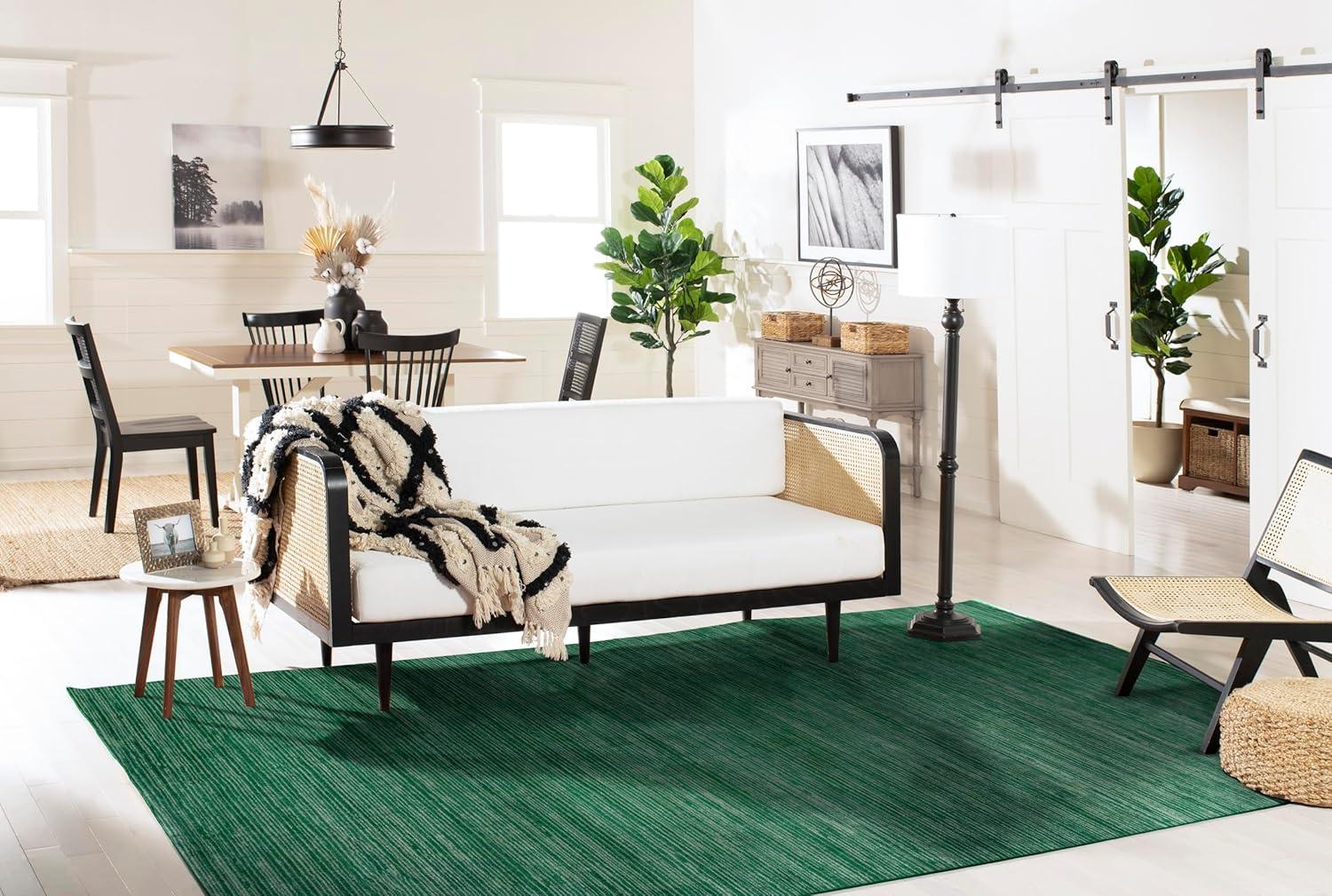 image:imageSAFAVIEH Area Rug 8x10 Vision Collection Large Ivory Modern Ombre Design NonShedding amp Easy to Clean Ideal for Living Room Bedroom Dining Space VSN606JDark Green