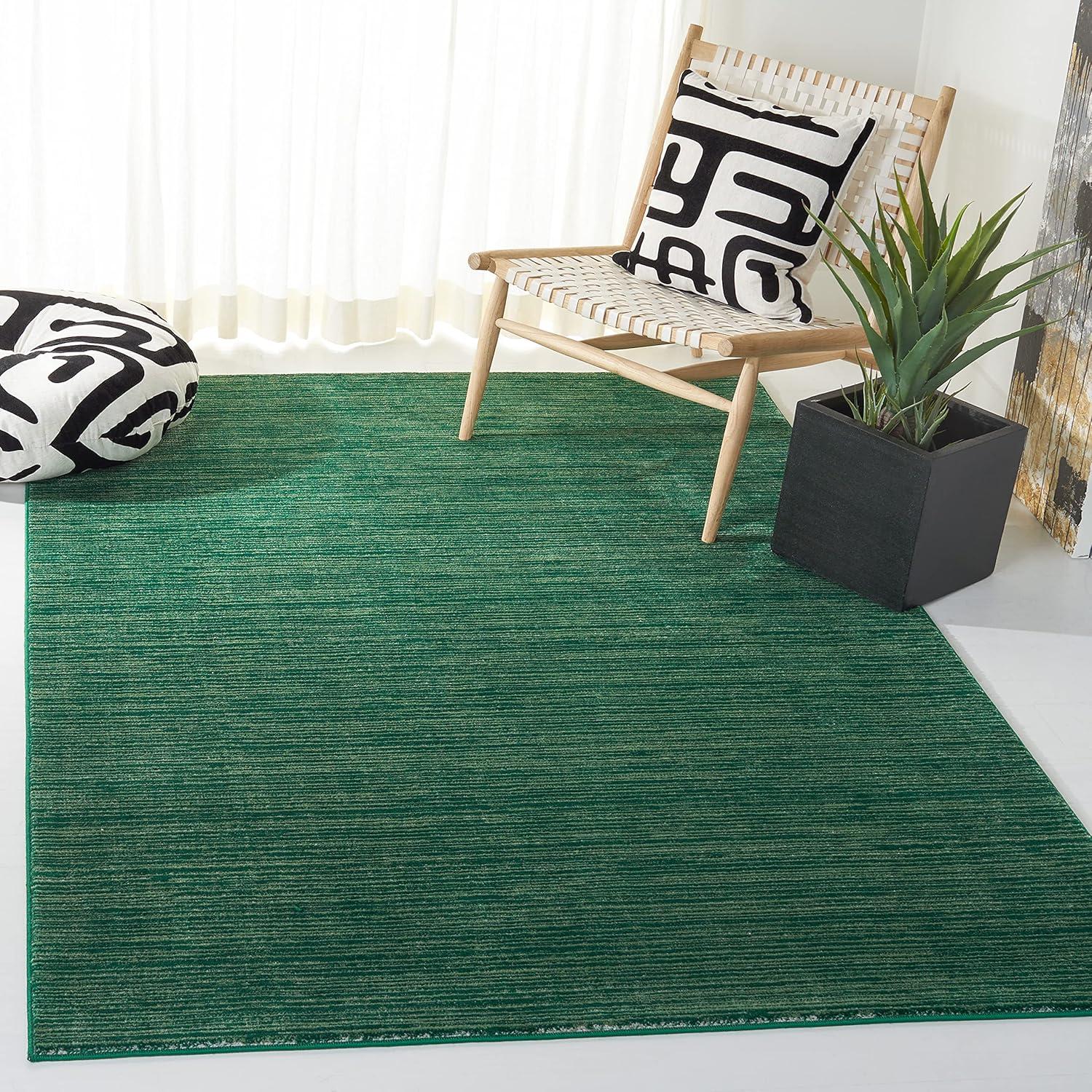 image:imageSAFAVIEH Area Rug 8x10 Vision Collection Large Ivory Modern Ombre Design NonShedding amp Easy to Clean Ideal for Living Room Bedroom Dining Space VSN606JDark Green