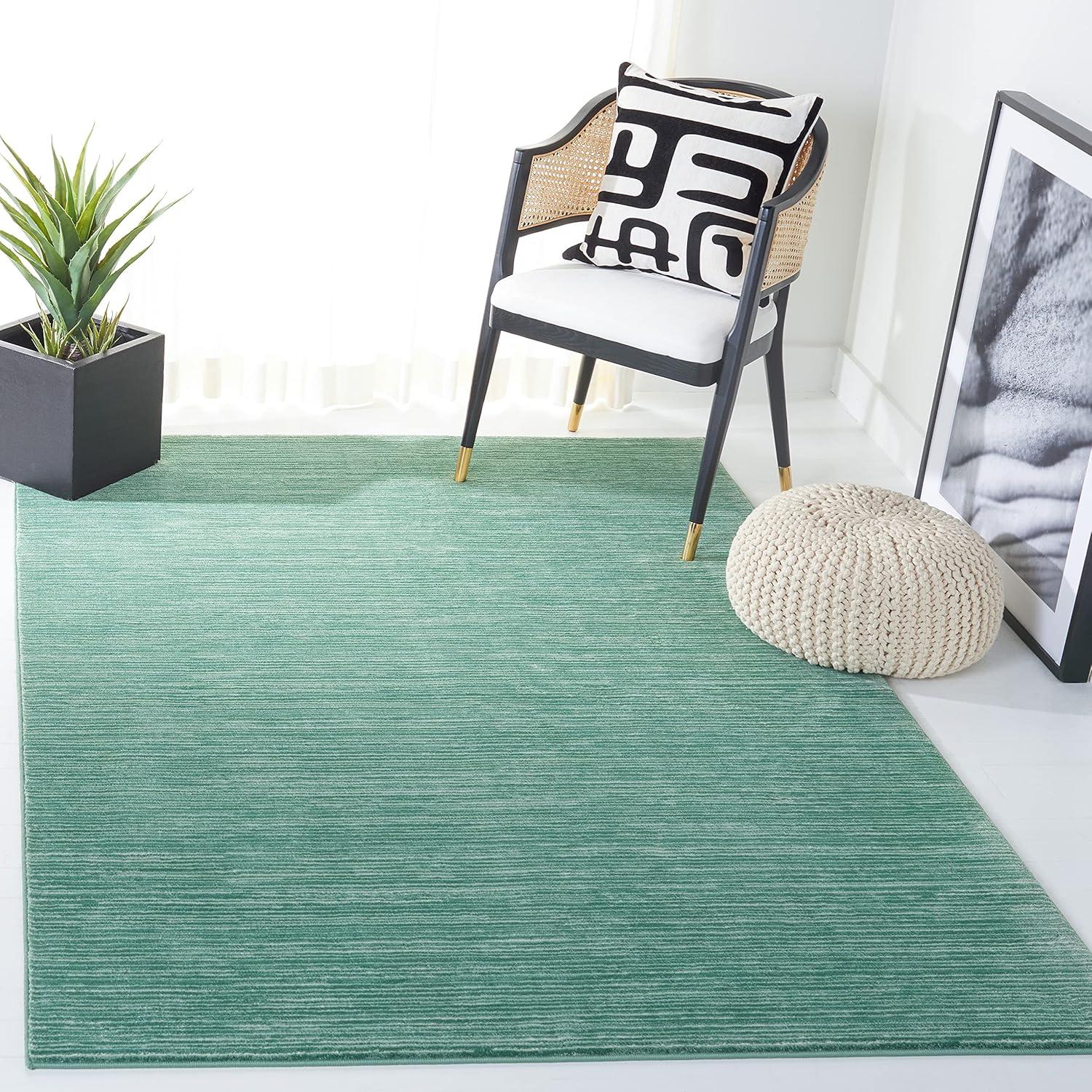 image:imageSAFAVIEH Area Rug 8x10 Vision Collection Large Ivory Modern Ombre Design NonShedding amp Easy to Clean Ideal for Living Room Bedroom Dining Space VSN606JLight Green