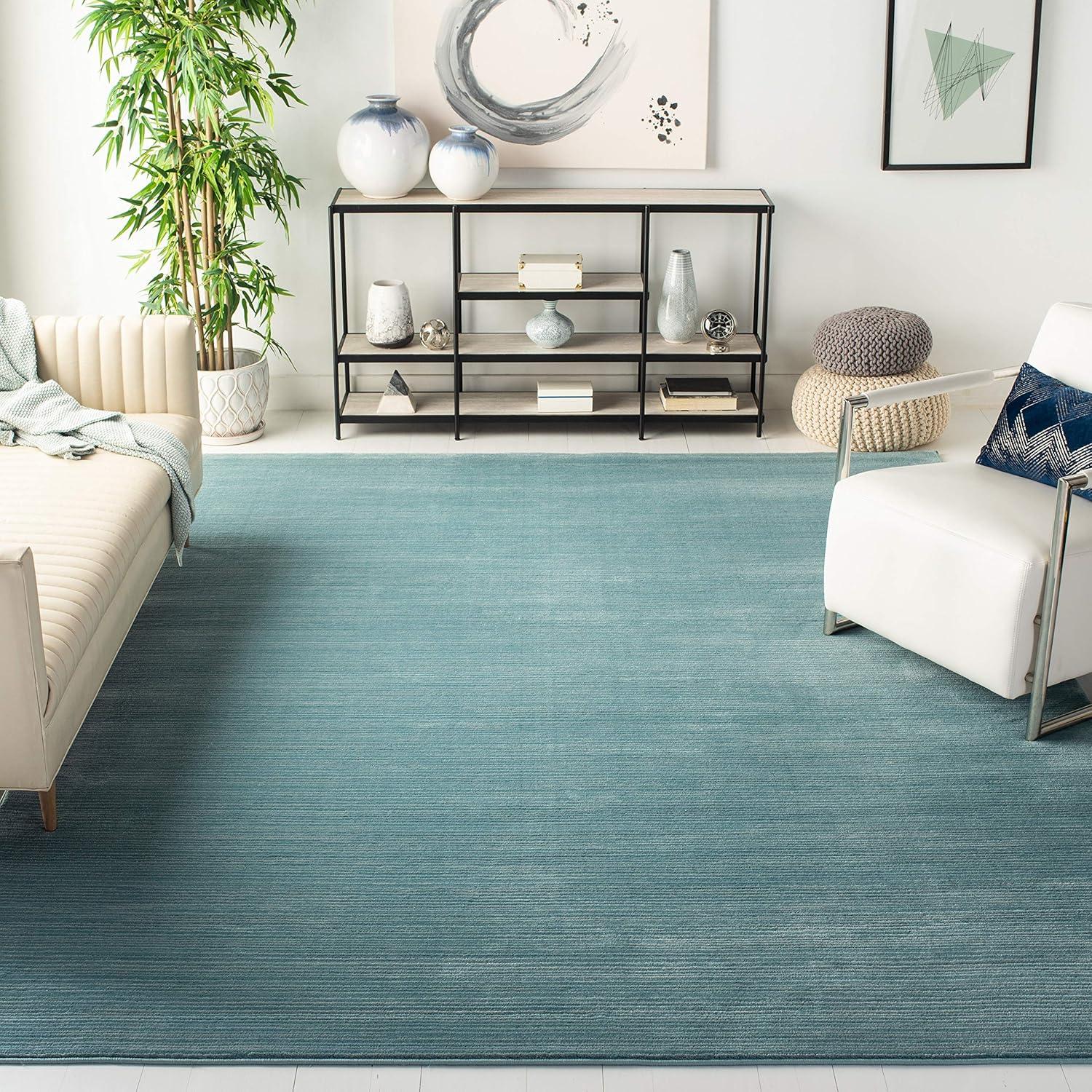 image:imageSAFAVIEH Area Rug 8x10 Vision Collection Large Ivory Modern Ombre Design NonShedding amp Easy to Clean Ideal for Living Room Bedroom Dining Space VSN606JAqua