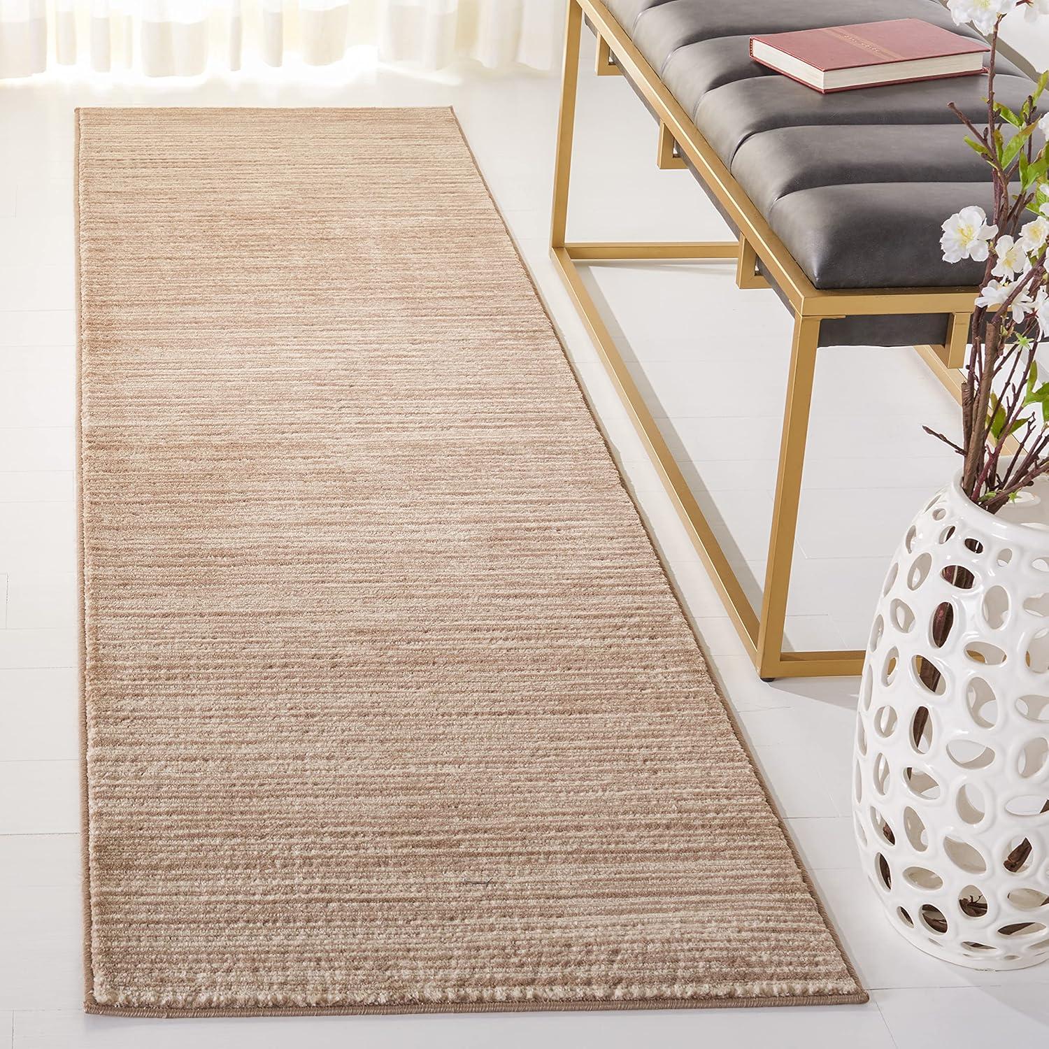 image:imageSAFAVIEH Area Rug 8x10 Vision Collection Large Ivory Modern Ombre Design NonShedding amp Easy to Clean Ideal for Living Room Bedroom Dining Space VSN606JLight Brown