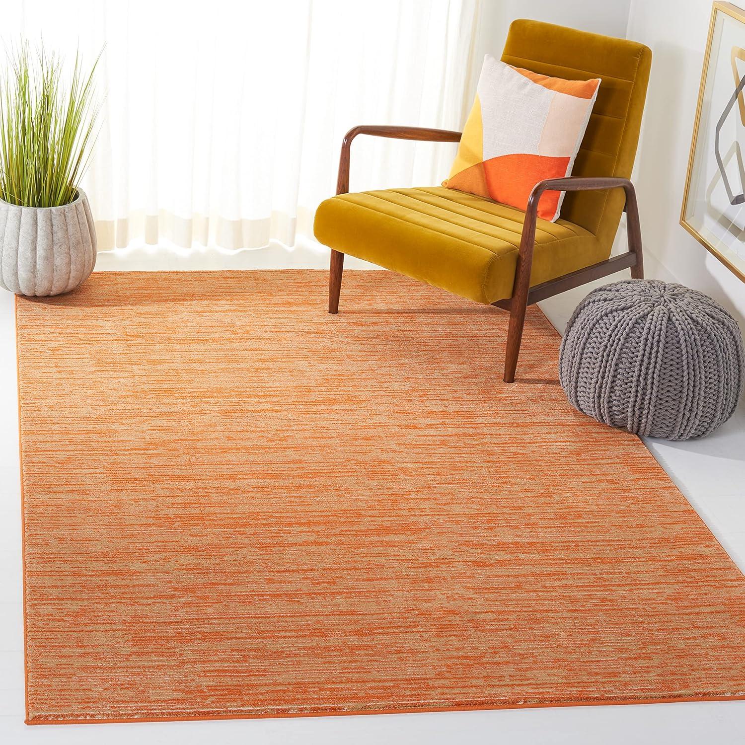 image:imageSAFAVIEH Area Rug 8x10 Vision Collection Large Ivory Modern Ombre Design NonShedding amp Easy to Clean Ideal for Living Room Bedroom Dining Space VSN606JOrange