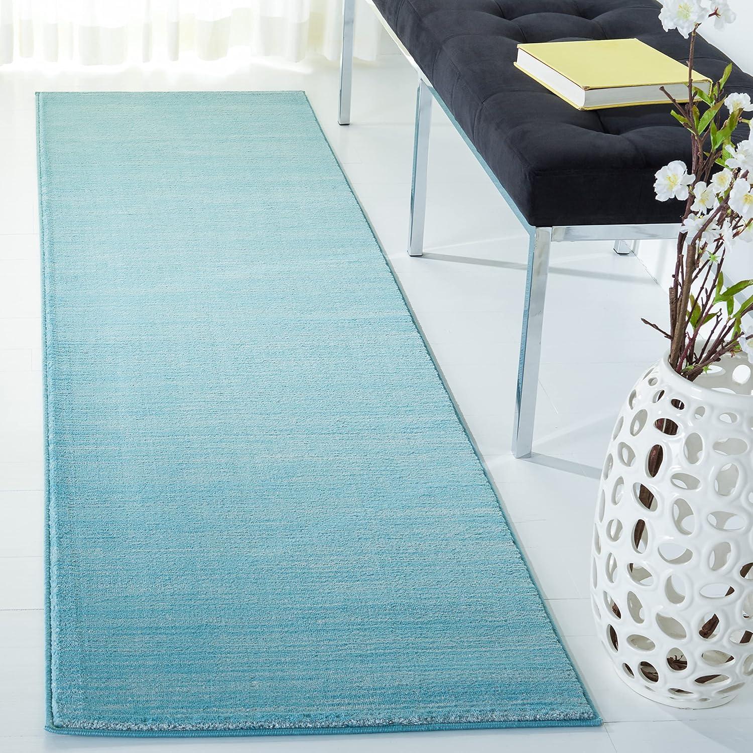image:imageSAFAVIEH Area Rug 8x10 Vision Collection Large Ivory Modern Ombre Design NonShedding amp Easy to Clean Ideal for Living Room Bedroom Dining Space VSN606JAqua