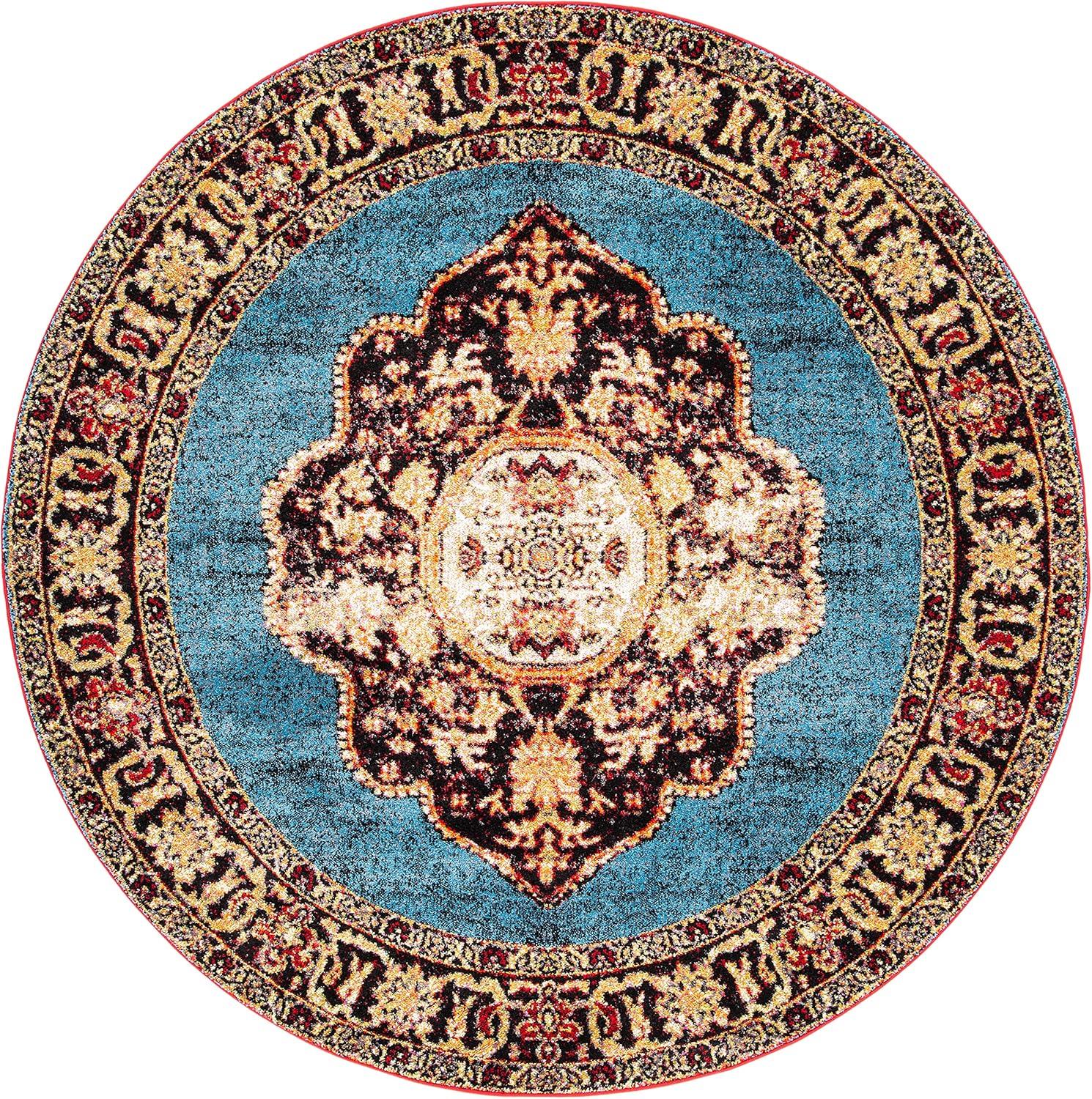 image:imageSAFAVIEH Vintage Hamadan Collection Area Rug 8 x 10 Red amp Multi Oriental Traditional Persian Design NonShedding amp Easy Care Ideal for High Traffic Areas in Living Room Bedroom VTH219AGoldLight Blue