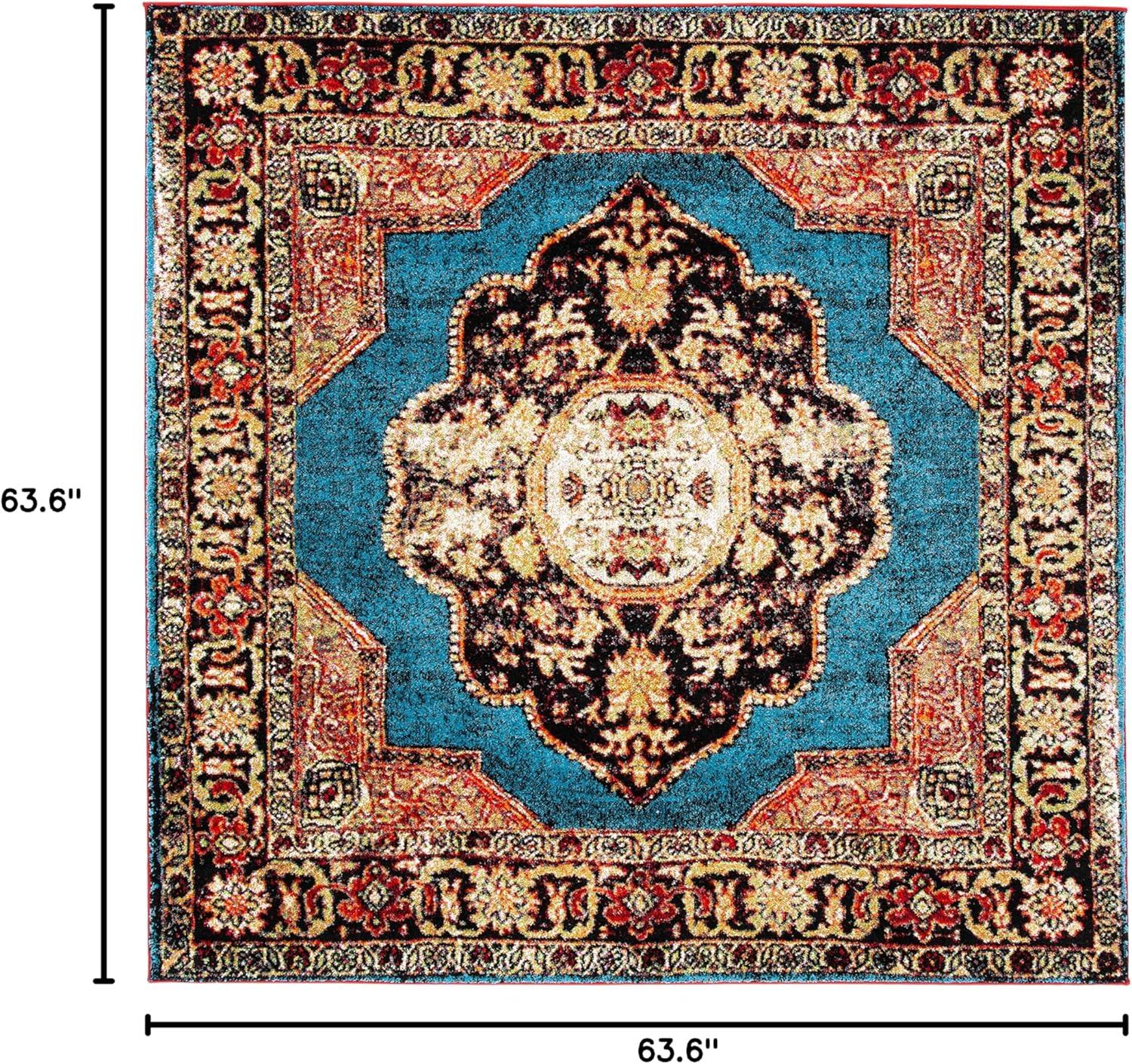 image:imageSAFAVIEH Vintage Hamadan Collection Area Rug 8 x 10 Red amp Multi Oriental Traditional Persian Design NonShedding amp Easy Care Ideal for High Traffic Areas in Living Room Bedroom VTH219AGoldLight Blue