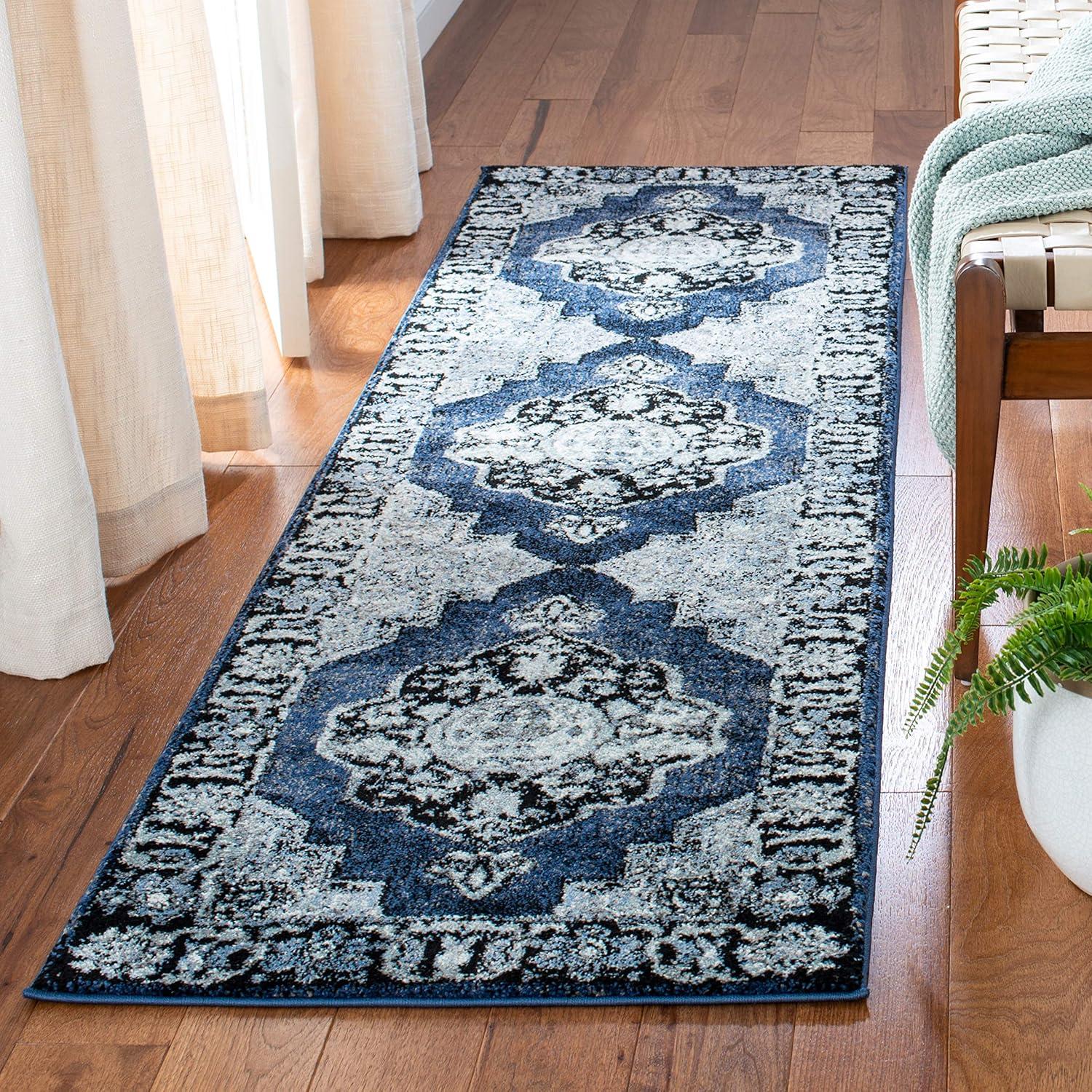 image:imageSAFAVIEH Vintage Hamadan Collection Area Rug 8 x 10 Red amp Multi Oriental Traditional Persian Design NonShedding amp Easy Care Ideal for High Traffic Areas in Living Room Bedroom VTH219ABlueGrey