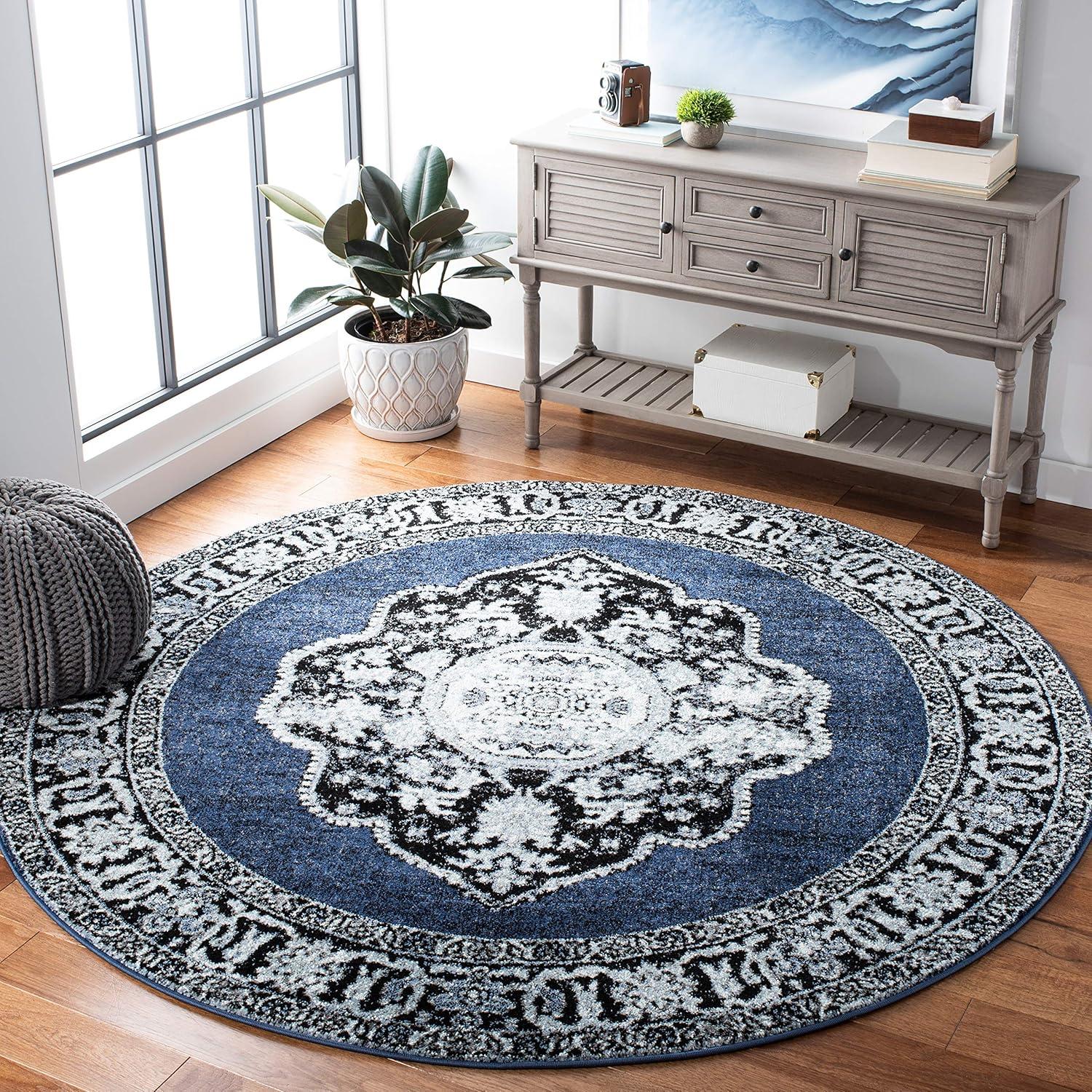 image:imageSAFAVIEH Vintage Hamadan Collection Area Rug 8 x 10 Red amp Multi Oriental Traditional Persian Design NonShedding amp Easy Care Ideal for High Traffic Areas in Living Room Bedroom VTH219ABlueGrey