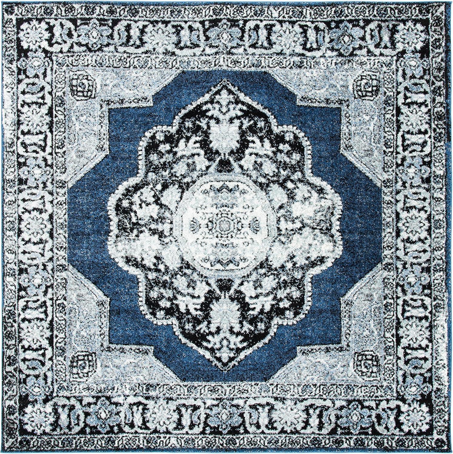 image:imageSAFAVIEH Vintage Hamadan Collection Area Rug 8 x 10 Red amp Multi Oriental Traditional Persian Design NonShedding amp Easy Care Ideal for High Traffic Areas in Living Room Bedroom VTH219ABlueGrey