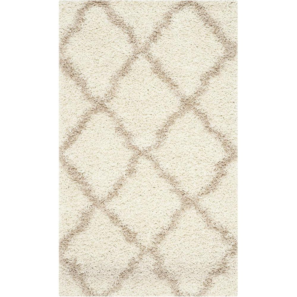 image:imageSAFAVIEH Area Rug 8x10 Dallas Shag Collection Large Ivory amp Beige Trellis Pattern NonShedding amp Easy Cleaning Plush Thick Pile Ideal for Living Room Bedroom Dining Space SGD257BIvoryBeige
