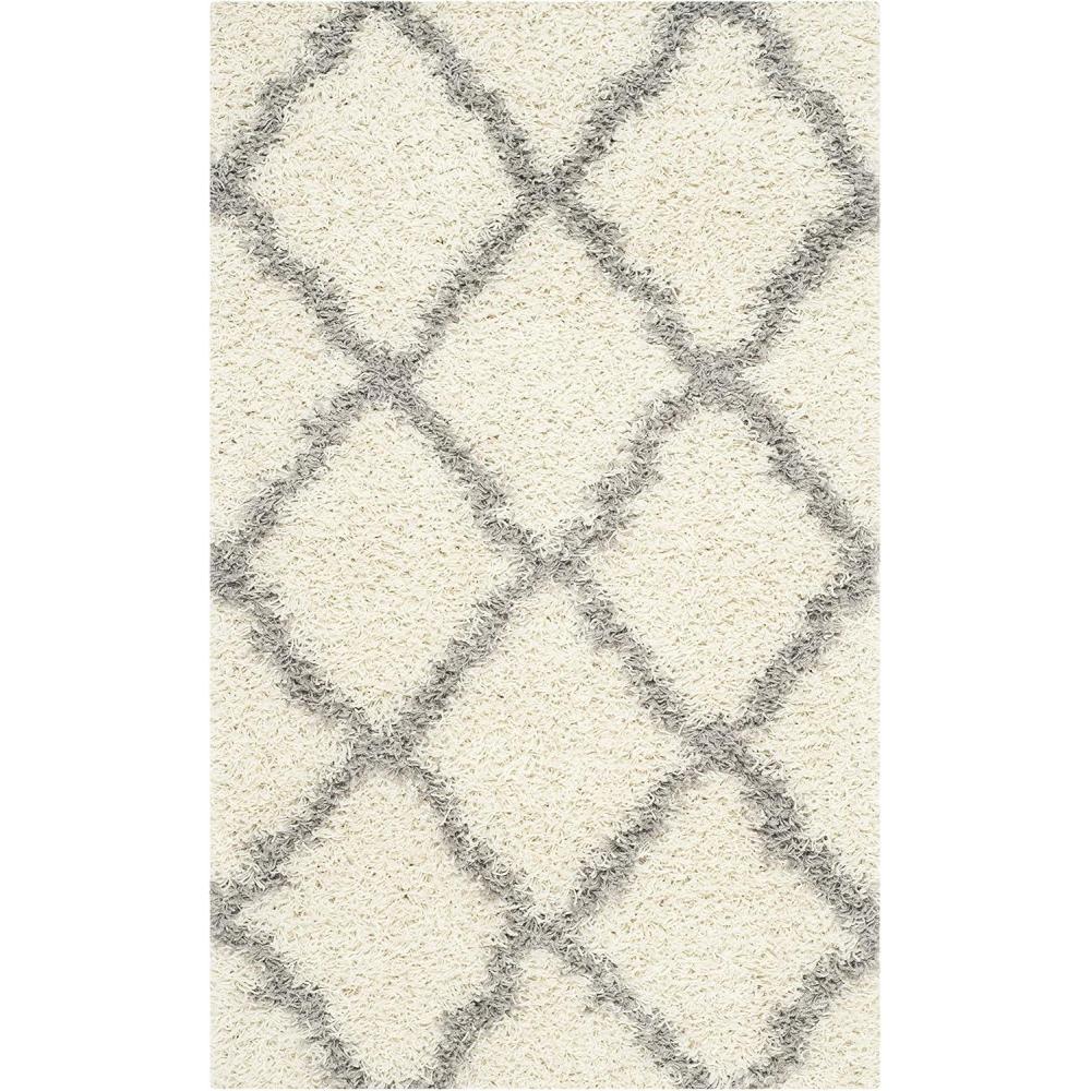 image:imageSAFAVIEH Area Rug 8x10 Dallas Shag Collection Large Ivory amp Beige Trellis Pattern NonShedding amp Easy Cleaning Plush Thick Pile Ideal for Living Room Bedroom Dining Space SGD257BIvoryGrey
