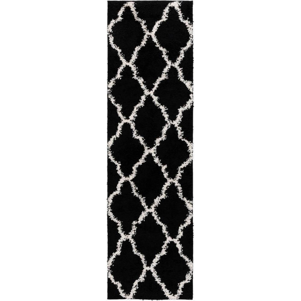 image:imageSAFAVIEH Area Rug 8x10 Dallas Shag Collection Large Ivory amp Beige Trellis Pattern NonShedding amp Easy Cleaning Plush Thick Pile Ideal for Living Room Bedroom Dining Space SGD257BBlackIvory