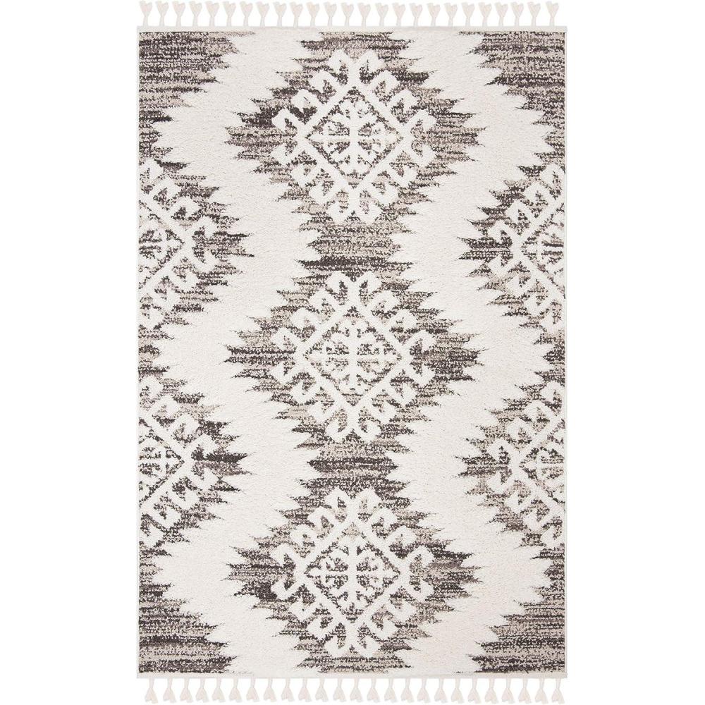 image:imageSAFAVIEH Area Rug 8x10 Moroccan Tassel Shag Collection Large Ivory amp Brown Boho Design NonShedding amp Easy Cleaning Plush Pile Ideal for Living Room Bedroom Dining Space MTS652AIvoryBrown