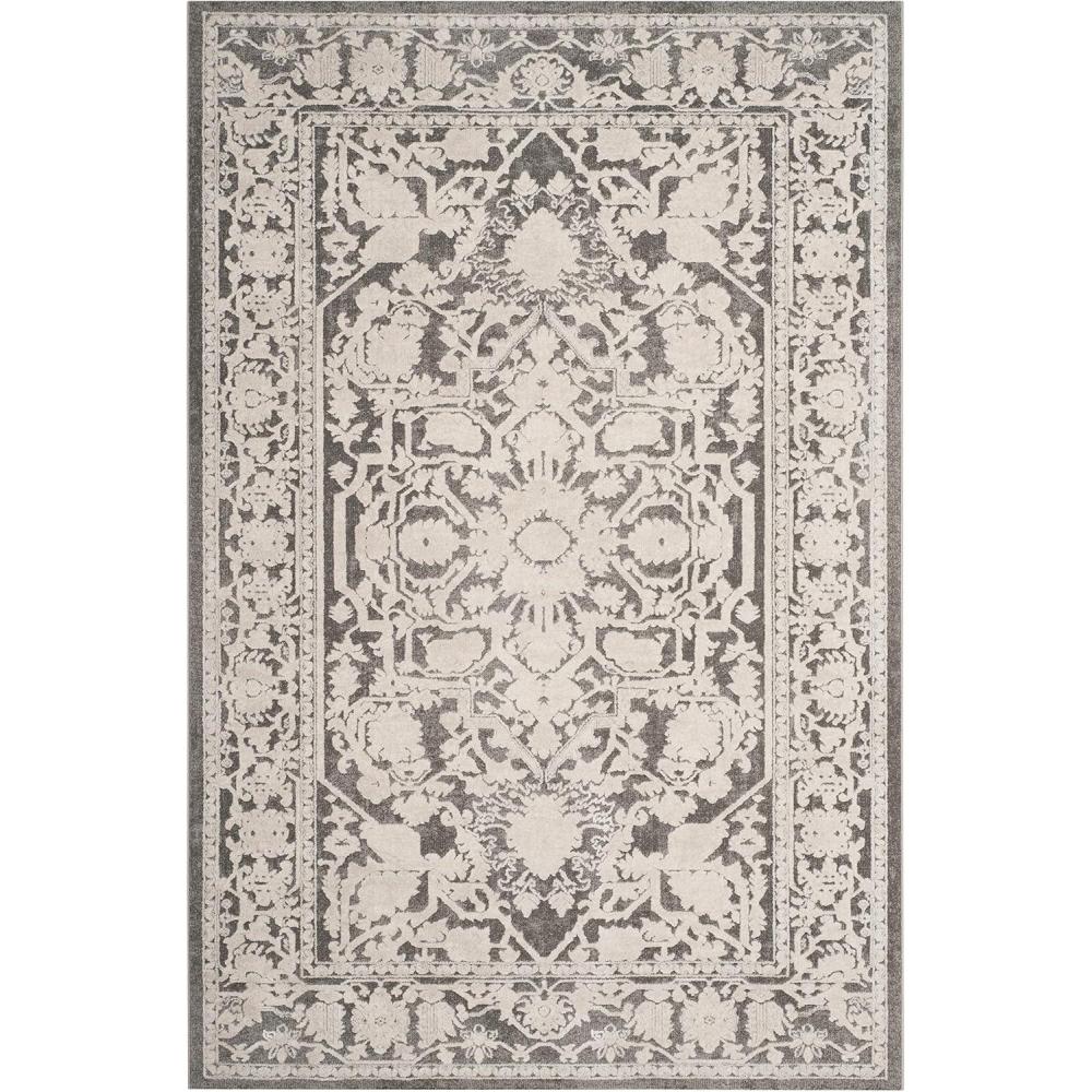 image:imageSAFAVIEH Area Rug 8x10  Reflection Collection  Large  Light Grey amp Cream NonShedding amp Easy Cleaning Ideal for Living Room Bedroom Dining Space RFT665CDark GreyCream