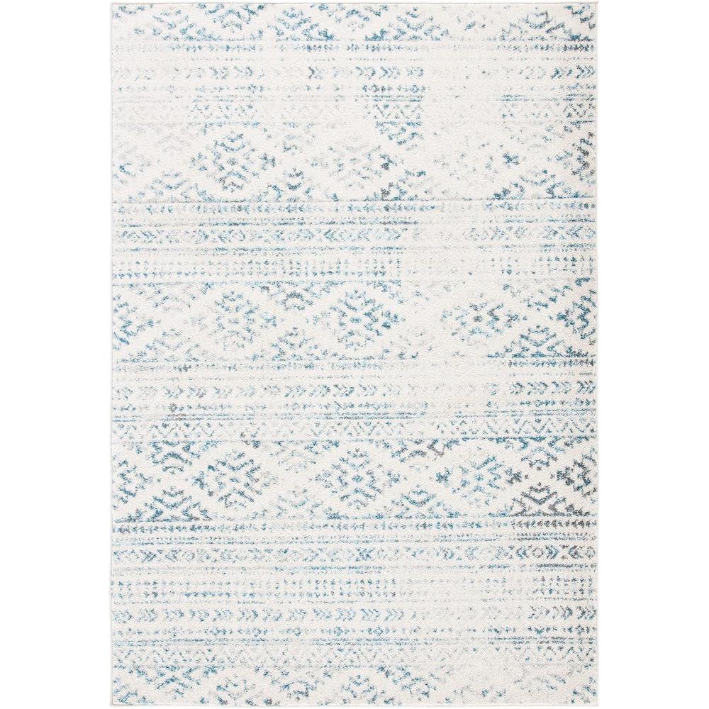 image:imageSAFAVIEH Area Rug 8x10 Tulum Collection Large Ivory amp Navy Moroccan Boho Tribal Design NonShedding amp Easy to Clean Ideal for Living Room Bedroom Dining Space TUL272DIvoryTurquoise