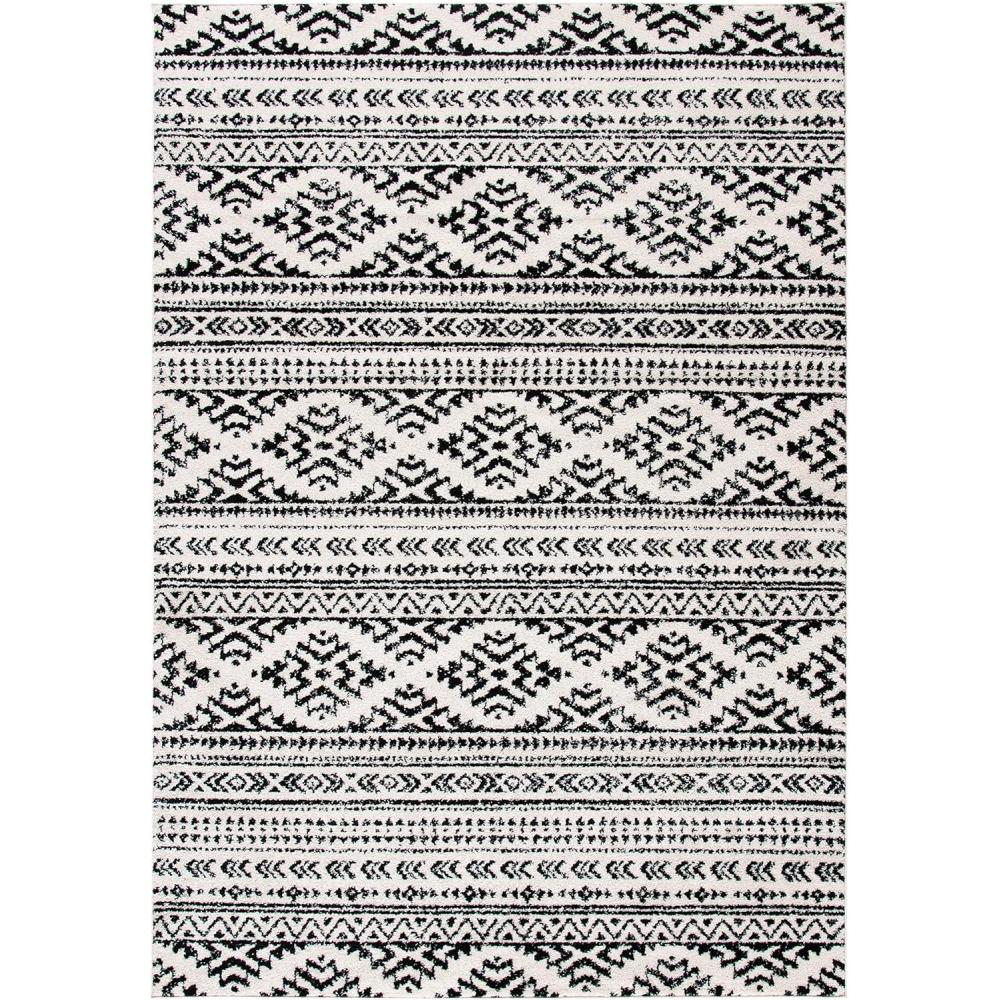 image:imageSAFAVIEH Area Rug 8x10 Tulum Collection Large Ivory amp Navy Moroccan Boho Tribal Design NonShedding amp Easy to Clean Ideal for Living Room Bedroom Dining Space TUL272DIvoryBlack