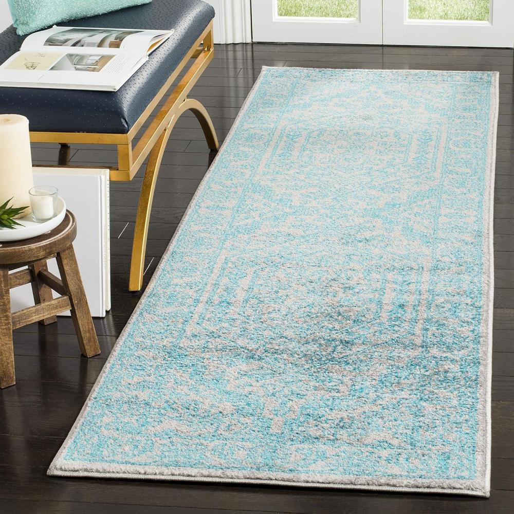 image:imageSAFAVIEH Area Rug 9x12  Adirondack Collection  Large  Navy amp Ivory Oriental Medallion Design NonShedding amp Easy to Clean Ideal for Living Room Bedroom Dining Space ADR108NLight GreyTeal
